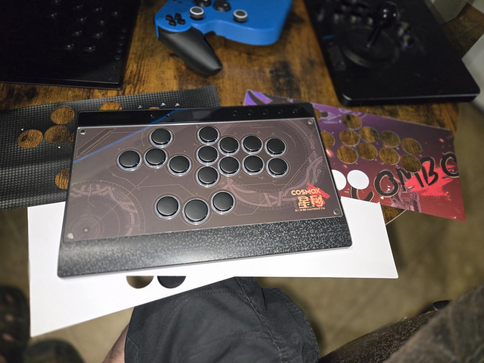 Haute42 C16 Leverless Arcade Stick, Magnetic DIY Art Panel, Hot-Swap | RGB Button Rims, Tournament Lock Switch, Hot-Swap Supported, Compatible with PC/Switch/PS4/Steam Deck customer photo 1