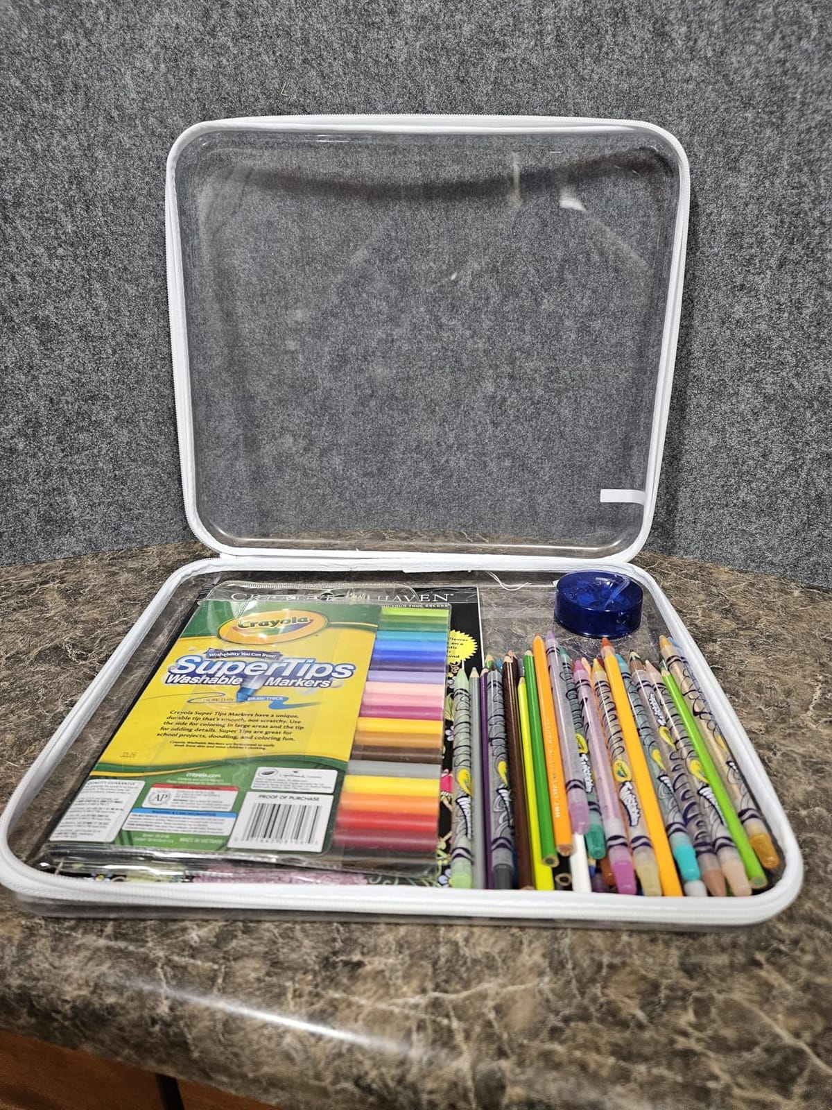 CoiiJoii Board Game Storage, Extra Large Clear Hard Shell Case with Zipper, 3 Packs Board Game Organizer and Storage for Games Puzzle Magazine A4 Paper Craft Hobby Art Supplies customer photo 2