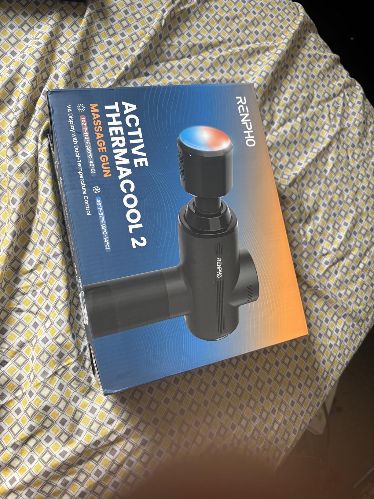 RENPHO Active Thermacool 2 Massage Gun with Intuitive Heat and Cold Control | VA Display Handheld Percussion 10mm Deep Tissue Massager for Neck Back Muscle, FSA Eligible Gift for Men, Athletes, Women HSA customer photo 1