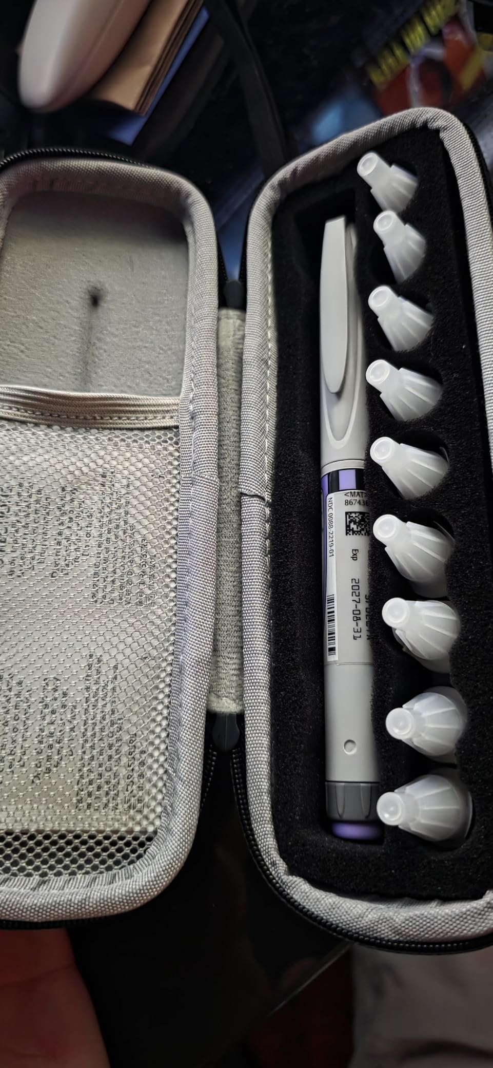 Diabetic Supplies Carrying Travel Case for Insulin Pen Syringes Vial, Krypthos Portable Diabetes Travel Case for Diabetic Supplies, Insulin Case for Insulin Pens, 1-3ml Peptide Vials & Needle customer photo 1