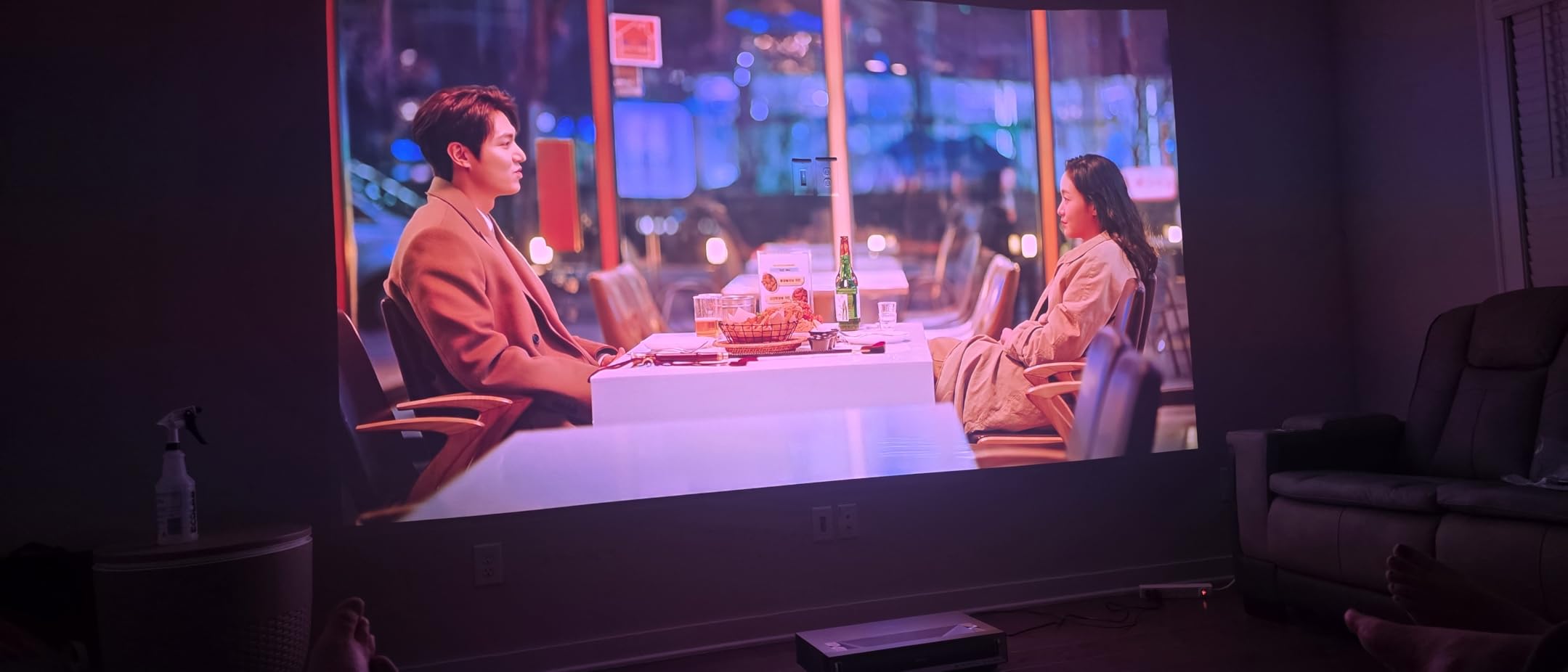Hisense L9Q Ultra Short Throw Triple Laser Projector, 4K UHD, 5,000 Lumens, 5000:1 Contrast, 80