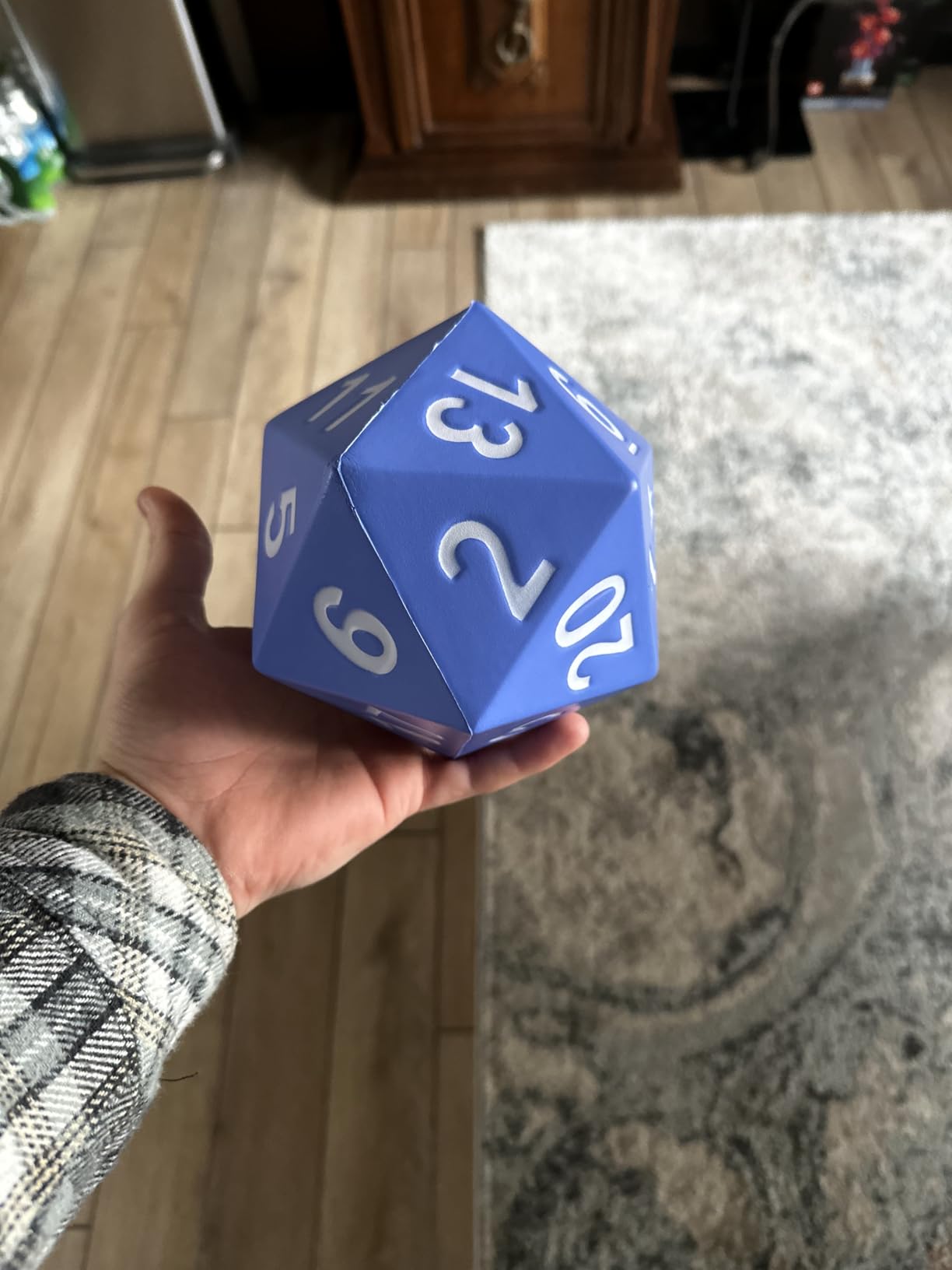 KESS: Giant D20 Foam Dice - Blue - 5