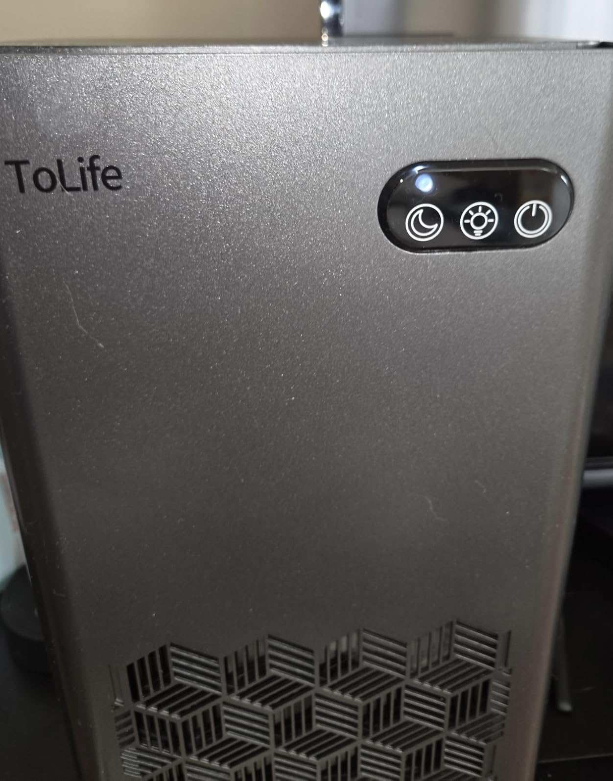 ToLife Dehumidifier, 1000 Sq Ft 95 oz Tank with Sleep Mode, Auto Shutoff | Portable for Home, Bedroom, Bathroom and Basement with 7-Color LED Light, Grey customer photo 1