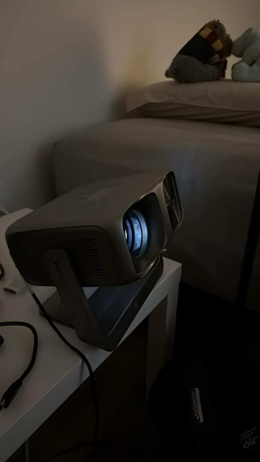 HAPPRUN 2000 ANSI Outdoor Projector with Official Google TV, 4K Decoding | Dolby Audio, 10K+ Apps, AI Auto Focus, 270° Stand, Smart Projector with WiFi and Bluetooth, Movie Projector for Indoor/Outdoor customer photo 2