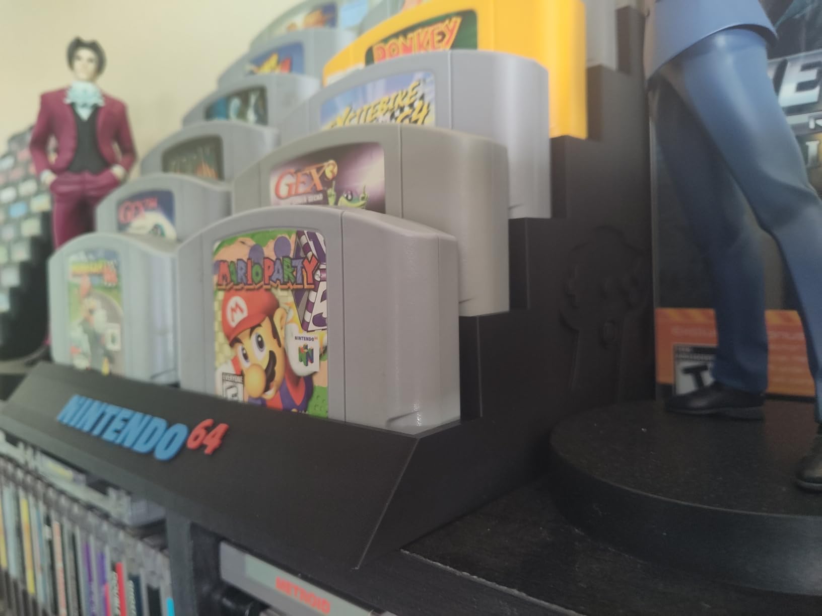 N64 Game Storage Display Stand, 12 Cartridge Holder 3d printed customer photo 1