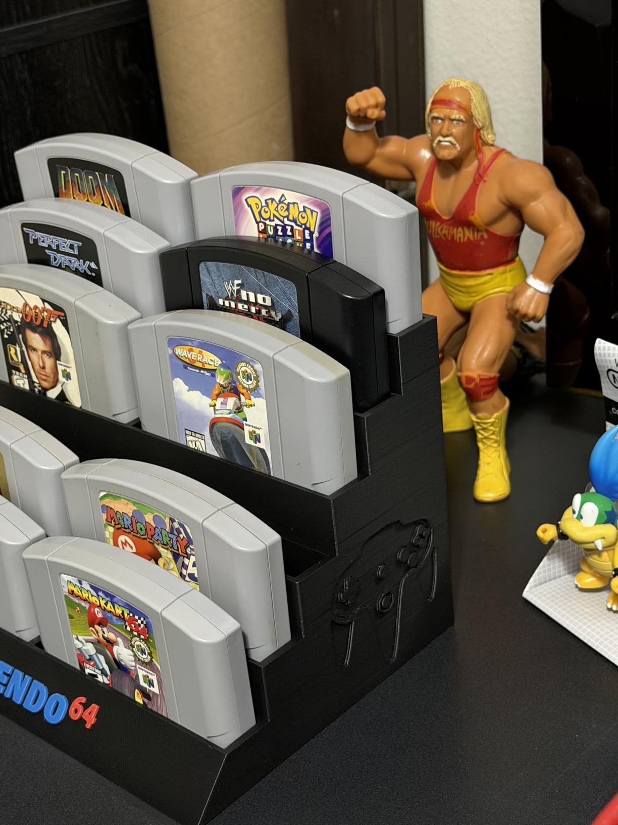 N64 Game Storage Display Stand, 12 Cartridge Holder 3d printed customer photo 2