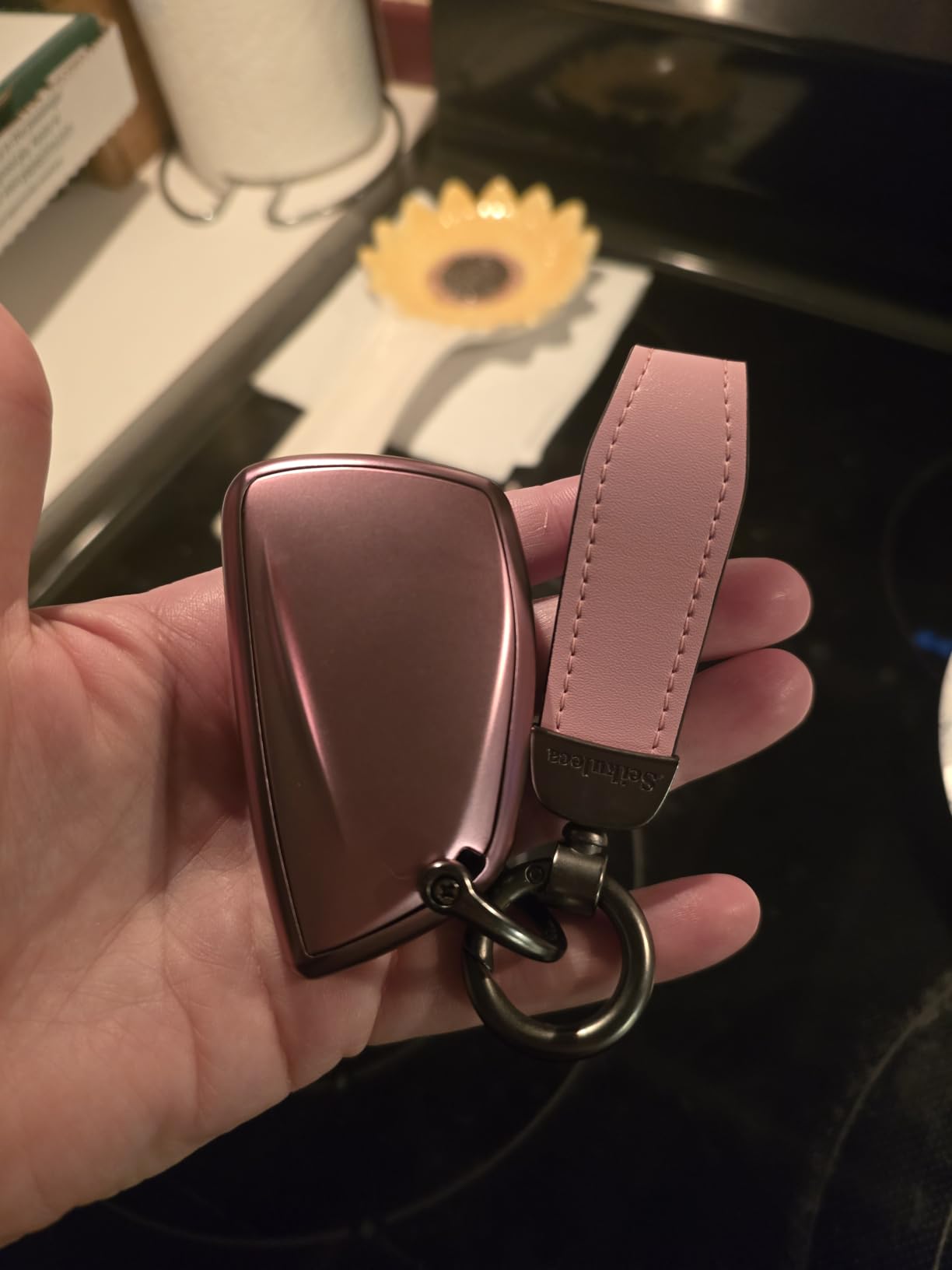 for Chevy GMC Key Fob Cover Accessories-Matte TPU Key Fob Cover with Leather Keychain for Silverado Sierra Tahoe Suburban Equinox Traverse Yukon Terrain Acadia customer photo 1