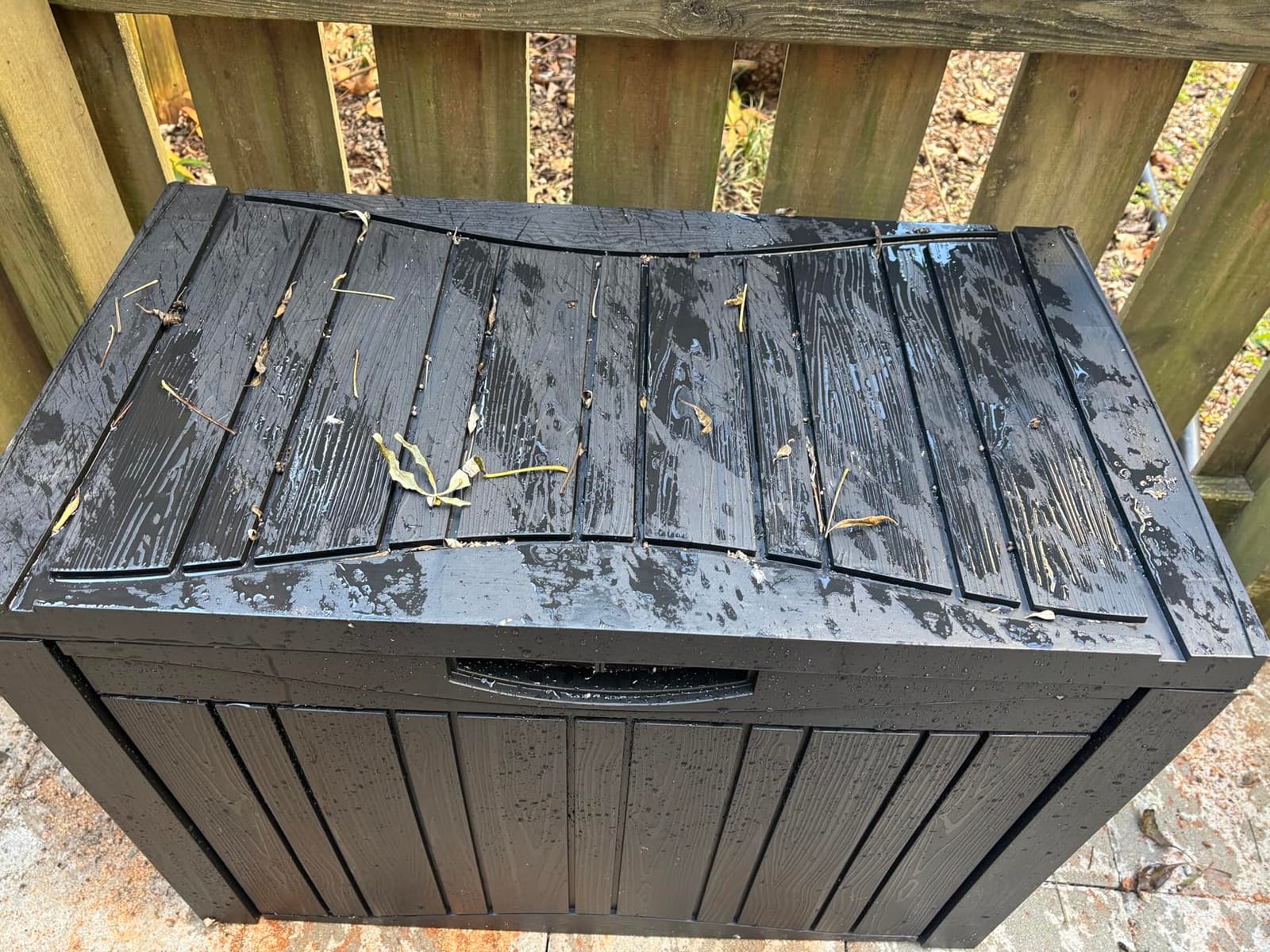 270 Gallon Lockable Resin Outdoor Storage Box, Waterproof & Weather Resistant Deck Box for Patio Cushion, Garden Tools & Pool Accessories, Gray New customer photo 2