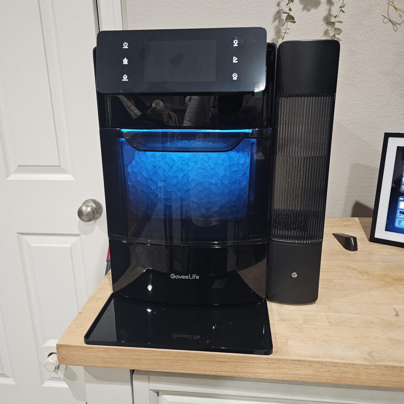 GoveeLife Smart Nugget Ice Maker Pro, 60lbs Daily, 6-Minute Ice, 40dB | Ultra-Quiet with AI NoiseGuard, App & Voice Control, Self-Clean, 3.5lbs Basket & Dual Water Tanks, for Home Kitchen, Party customer photo 1