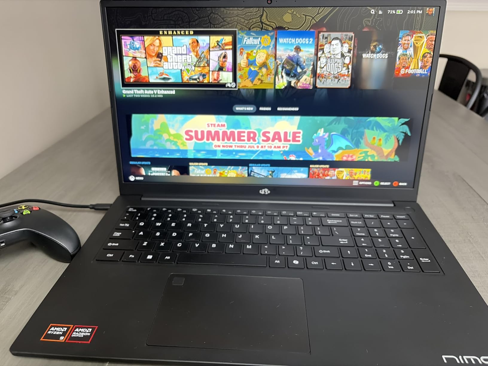 NIMO 17.3 Gaming-Laptop Ryzen 9 8945HS (Beat i9-13900H, Up to 5.2GHz) 16GB RAM, 1TB SSD, Radeon 780M, PD 100W Type-C AI-Enhanced for Copilot VR Ready, Backlit Keyboard, Fingerprint customer photo 1