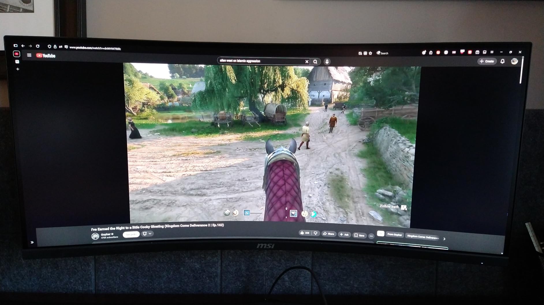 MPG 346CQRF X24 34-inch 3440 x 1440 (UWQHD) Gaming Monitor, 240Hz, AMD Adaptive Sync, HDR Ready, HDMI, VGA Port, VESA, Tilt, 0.5ms, Black customer photo 2