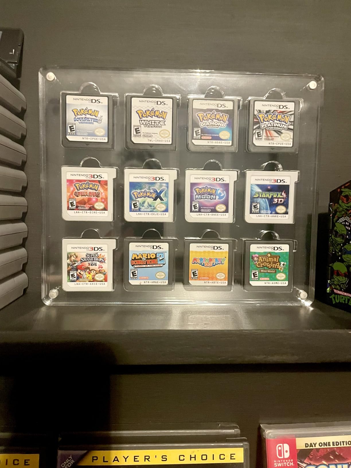 Video Game Cartridges Display Case,Compatible with Gameboy Advance Card Holder,Magnetic Acrylic Frame for Retro Game Gba Cartridge Collection (GBA Game Display, 4 Slot (GBA)) customer photo 2
