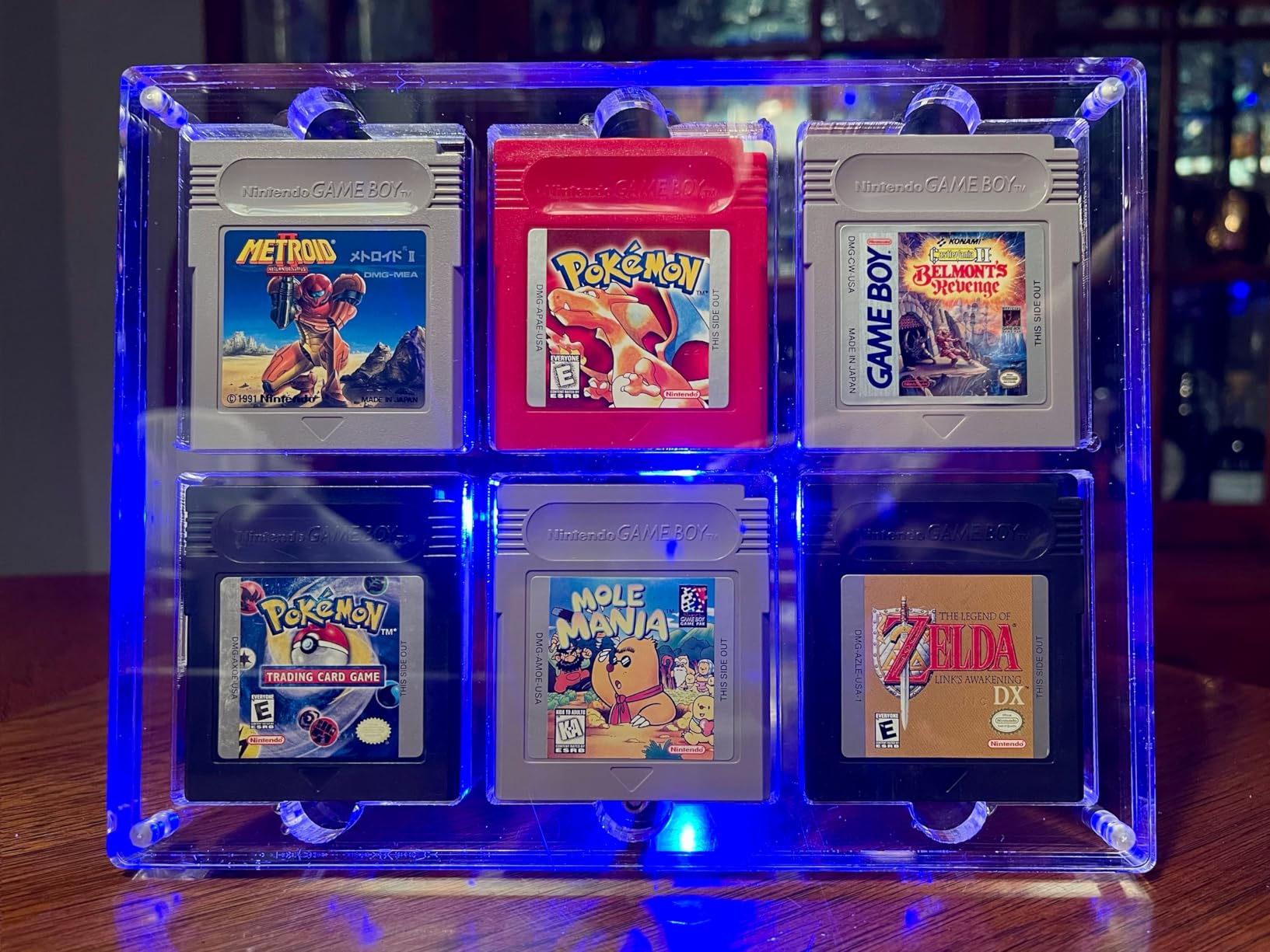 Retro Game Cartridge Display Case, Compatible with Game Boy & Gameboy Color Cartridge Holder, Clear Acrylic GB GBC Collect Display Storage (GB/GBC Game Display, 6 Slot (GB/GBC)) customer photo 1
