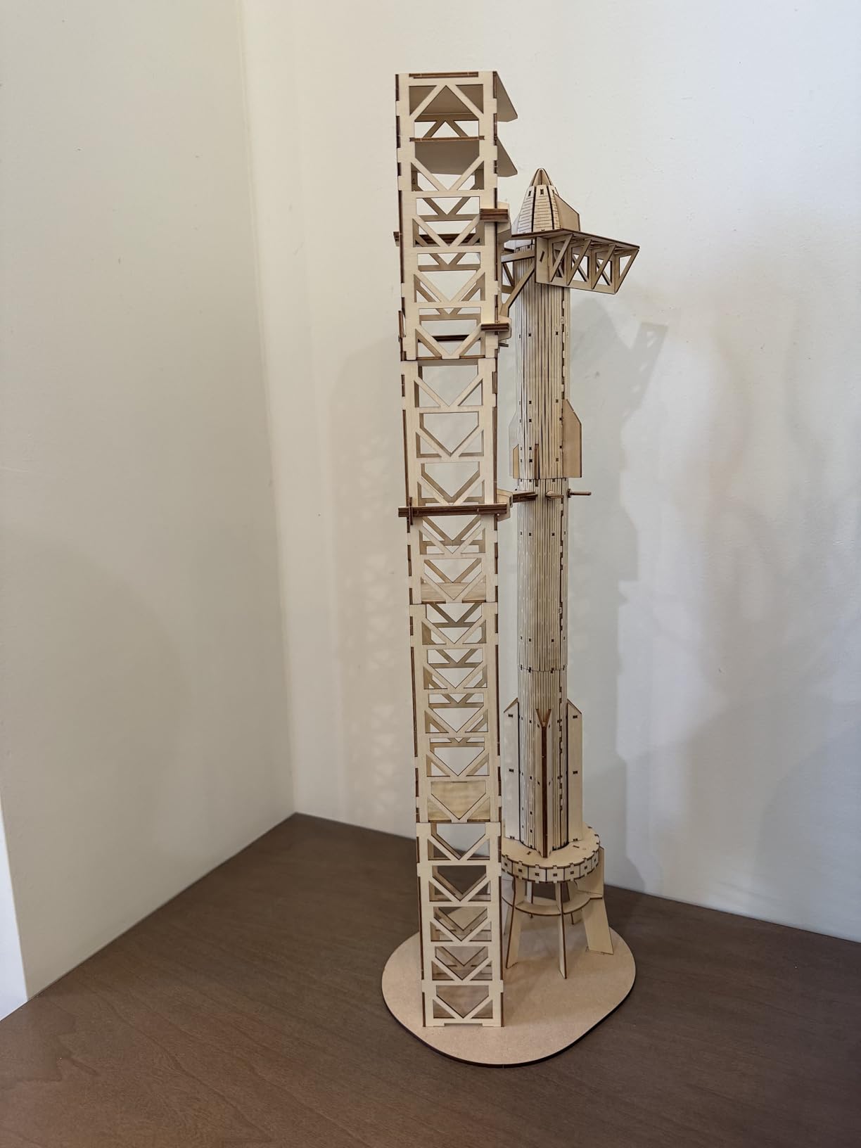SainSmart Jr. 3D Wooden Puzzles for Adults - SpaceX Starship Super Heavy Booster, DIY Rocket Model Kit & STEM Educational Toy, Unique Desk Decor for Adults and Teenager Space Lovers customer photo 2