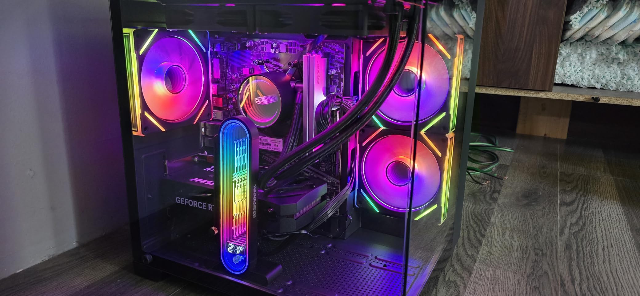 YAWYORE Gaming PC, AMD Ryzen 7 5700X, GeForce RTX 5060 Desktop Computer customer photo 1