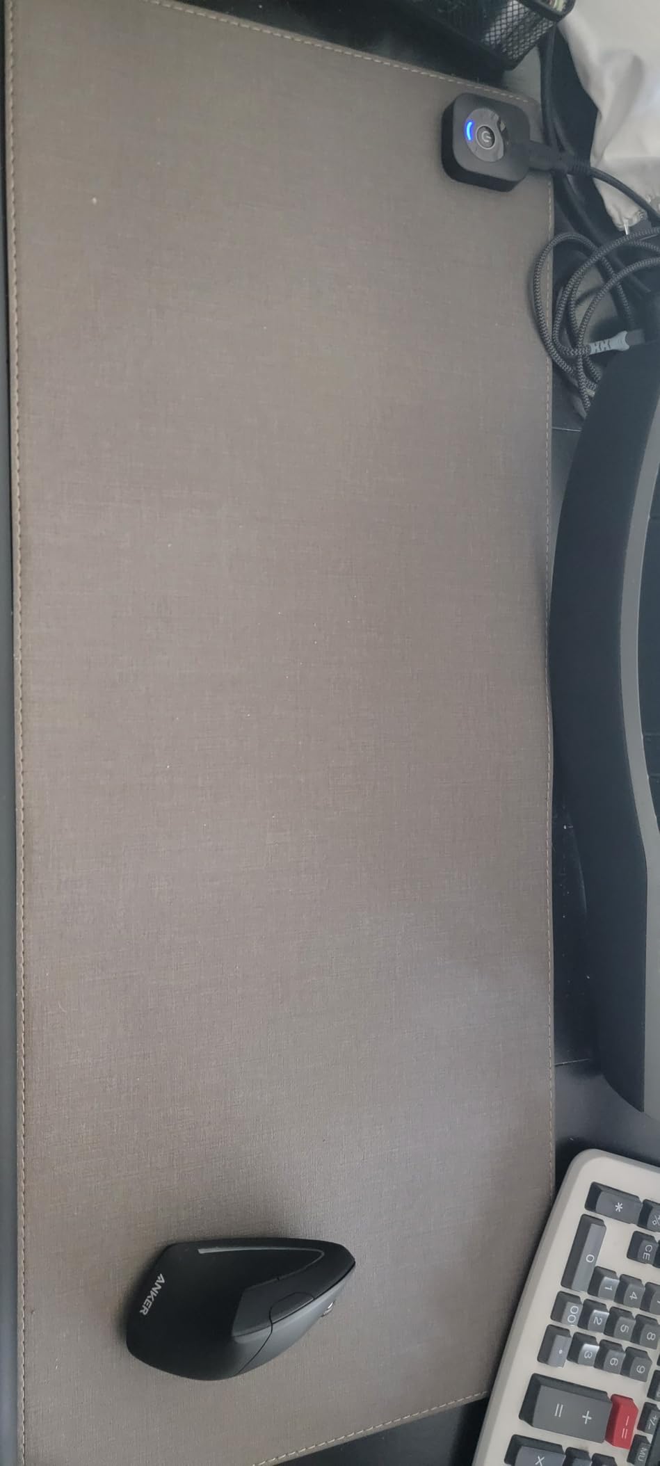 ONLYTOP Heated Desk Pad Gray, 31.5