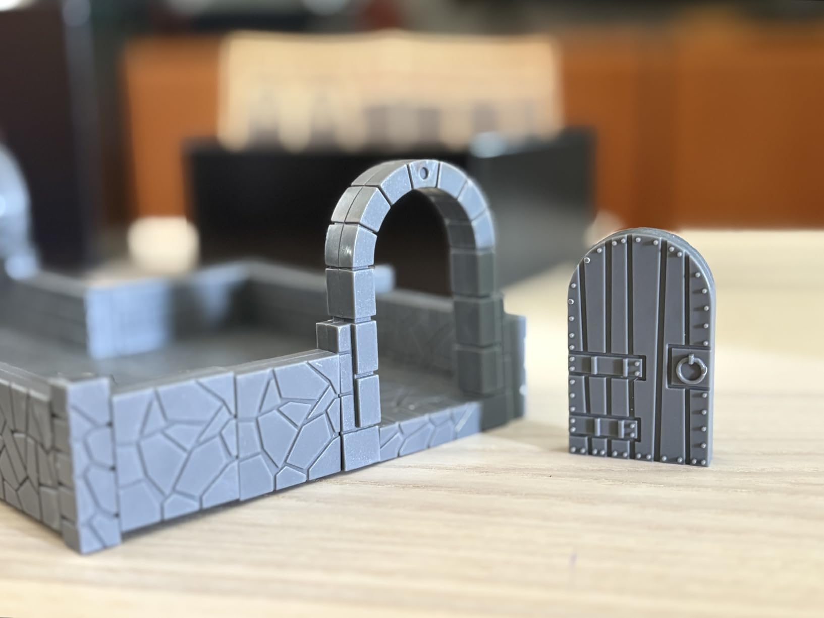 CZYY Magnetic Dungeon Tiles, 58 PCS Modular Terrain Set for RPGs, Basic Set | Double-Sided Texture, Paintable Gray Plastic, Quick Build 3D Battle Maps, Fits 25-32 mm Miniatures, Gift for DM & RPG Player customer photo 1
