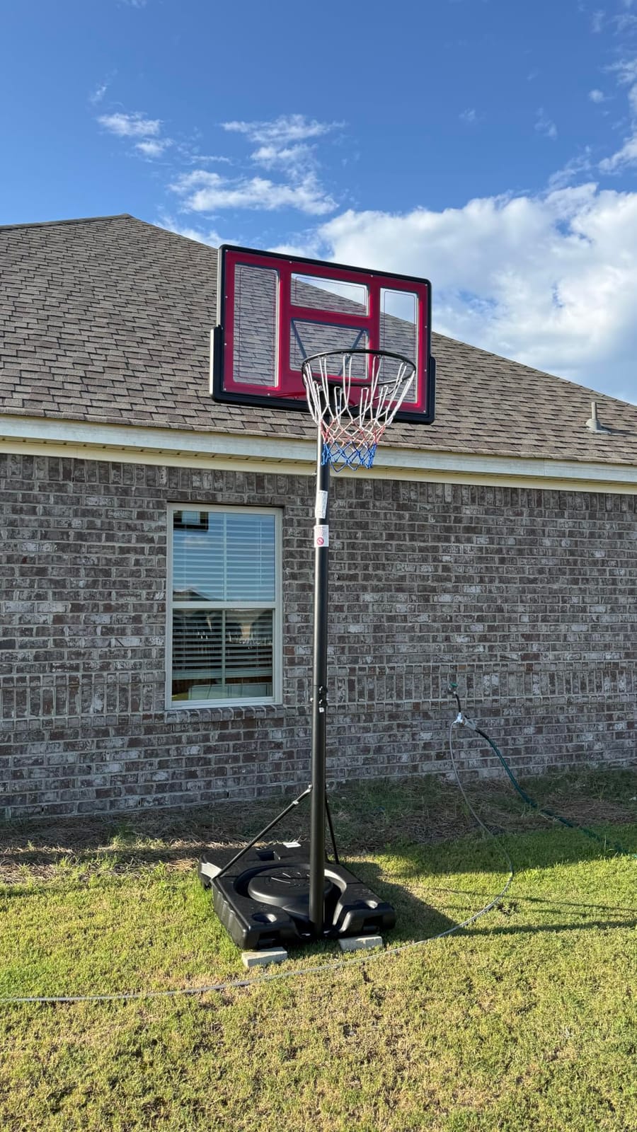 DUMOS 10FT Adjustable Height Portable Basketball Hoop Outdoor for Adult, 44 Inch Shatterproof Backboard w/Shock Absorbent Rim, Fillable Base, 2 Wheels for Swimming Pool/Indoor customer photo 1