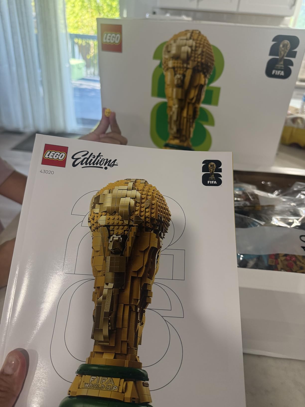 LEGO Editions FIFA World Cup Official Trophy Building Set - Kit for Display in Bedroom, Home Office, Book Shelf - Soccer Fans Collectible - W/World Cup 2026 Minifigure - Gift for Birthdays - 43020 customer photo 1