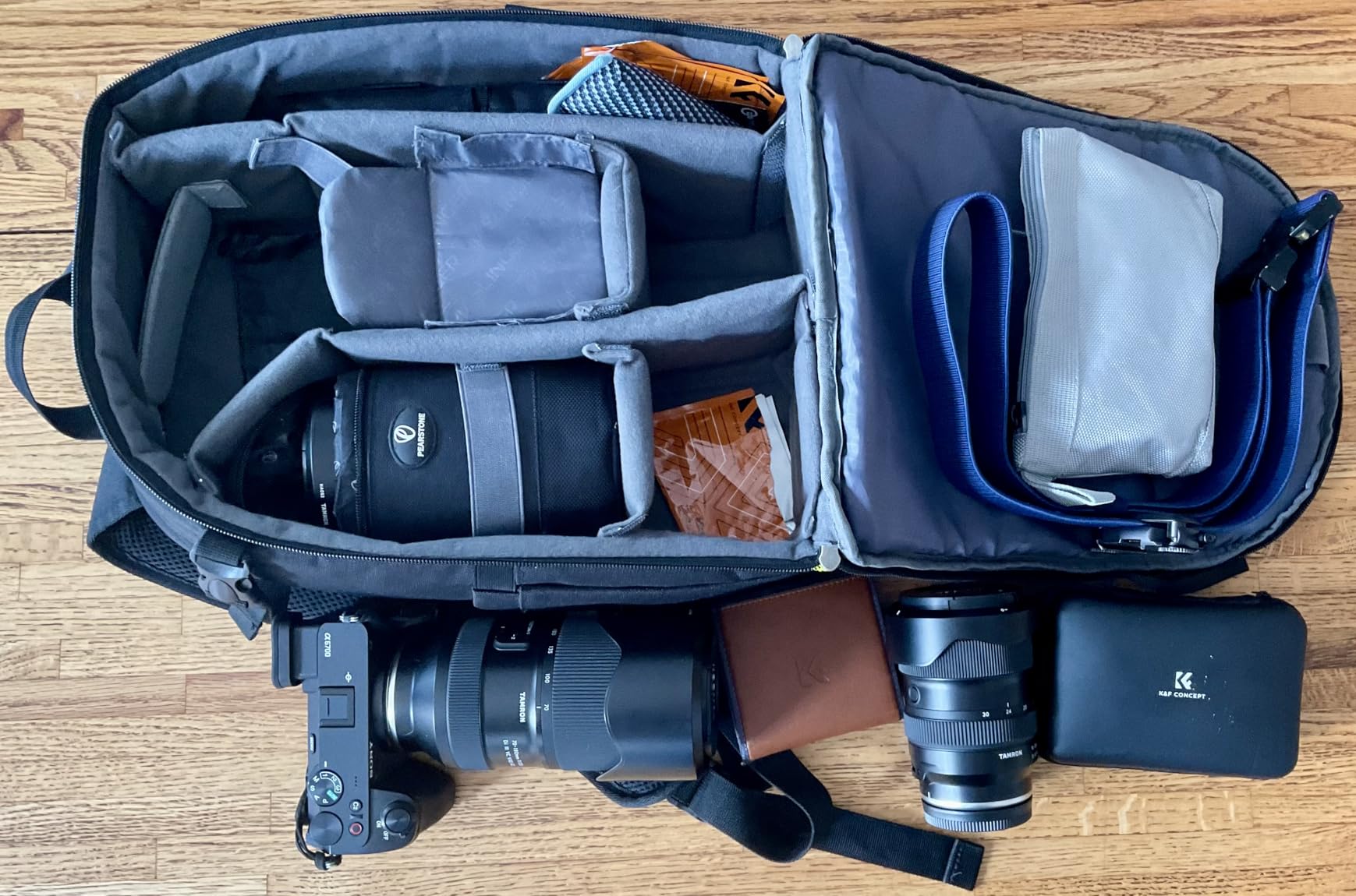 K&F CONCEPT Camera Backpack, Lightweight Camera Bag with Tripod Holder | Professional Bag for DSLR/SLR Mirrorless, with 14in Laptop Compartment & Rain Cover, Men & Women, for Sony Canon Nikon, B19 customer photo 2