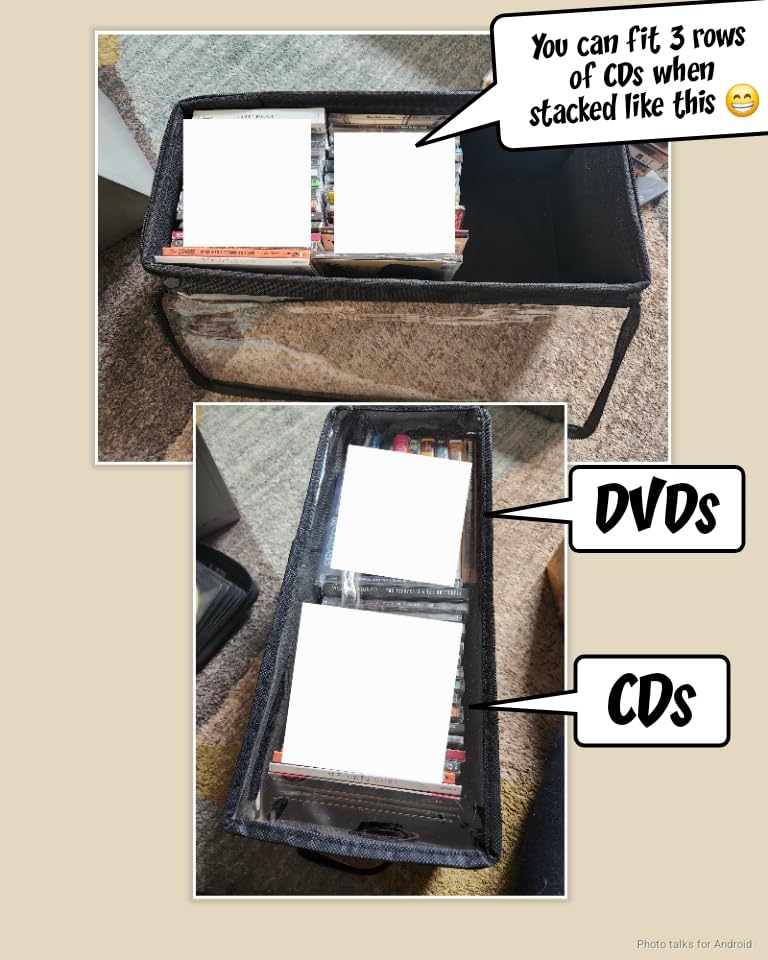 CCidea DVD Storage Box with Clear Window - 15.75