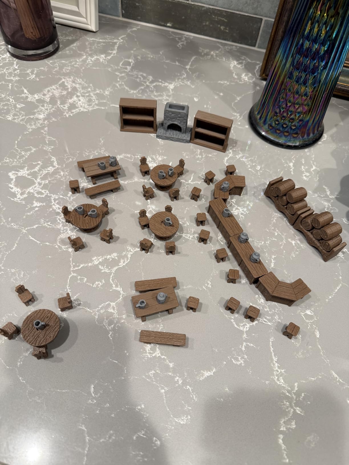 Tavern DND Terrain Set - Modular 70 Piece Tabletop Role-Playing Scenery - 28mm Scale, Includes Tavern Pieces & Accessories - Perfect for Dungeons & Dragons, Pathfinder, & RPG Tabletop Games customer photo 1