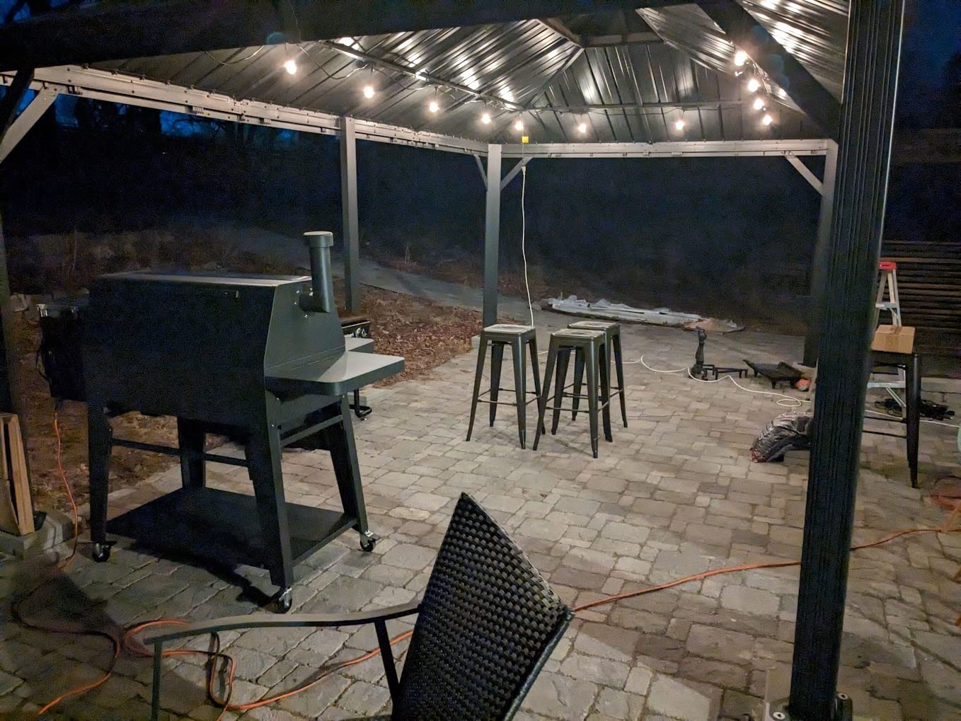 addlon Outdoor String Lights 100FT G40 with Remote 54 LED Shatterproof Bulb | Dimmable Patio Globe Lights Waterproof, Hanging Outside Lighting for Backyard, Garden, Deck, Balcony, Porch, Cafe, Decor customer photo 1