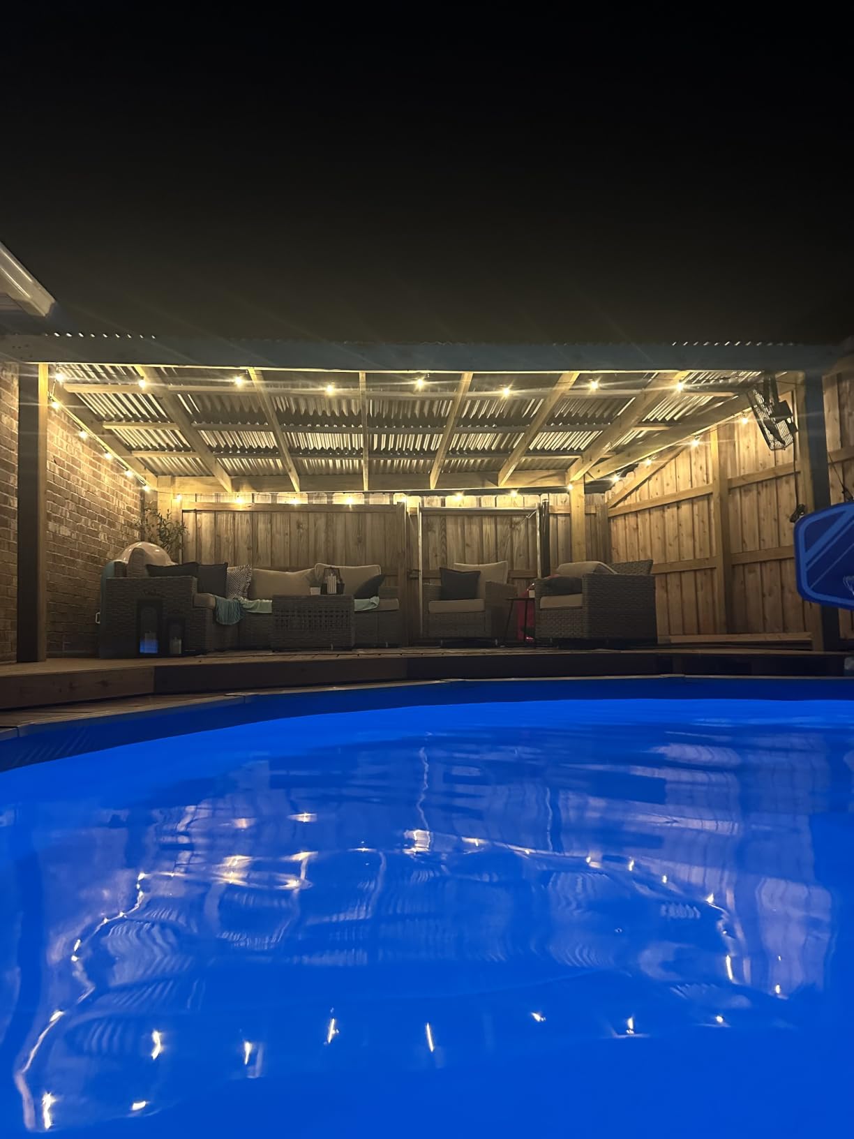 addlon Outdoor String Lights 100FT G40 with Remote 54 LED Shatterproof Bulb | Dimmable Patio Globe Lights Waterproof, Hanging Outside Lighting for Backyard, Garden, Deck, Balcony, Porch, Cafe, Decor customer photo 2