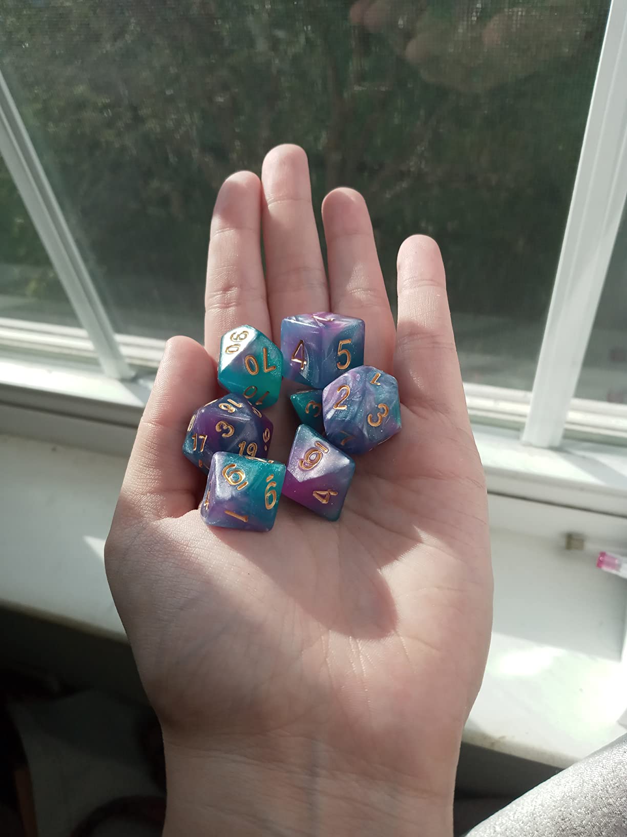 Coyeekn 35-Set DND Polyhedral Dice with Storage Pouch | 245 Total Polyhedral Dice, 7 Per Set, 35 Complete Dice Sets (D4-D20), Great for D&D, MTG & Tabletop RPG Games customer photo 1