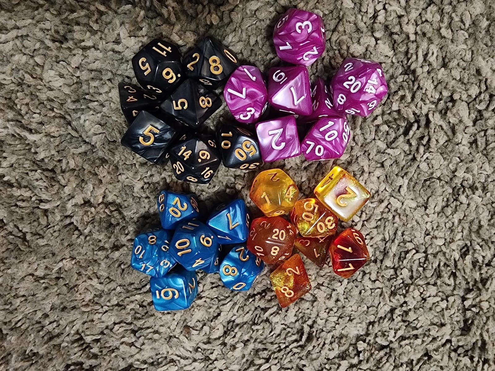Coyeekn 35-Set DND Polyhedral Dice with Storage Pouch | 245 Total Polyhedral Dice, 7 Per Set, 35 Complete Dice Sets (D4-D20), Great for D&D, MTG & Tabletop RPG Games customer photo 2