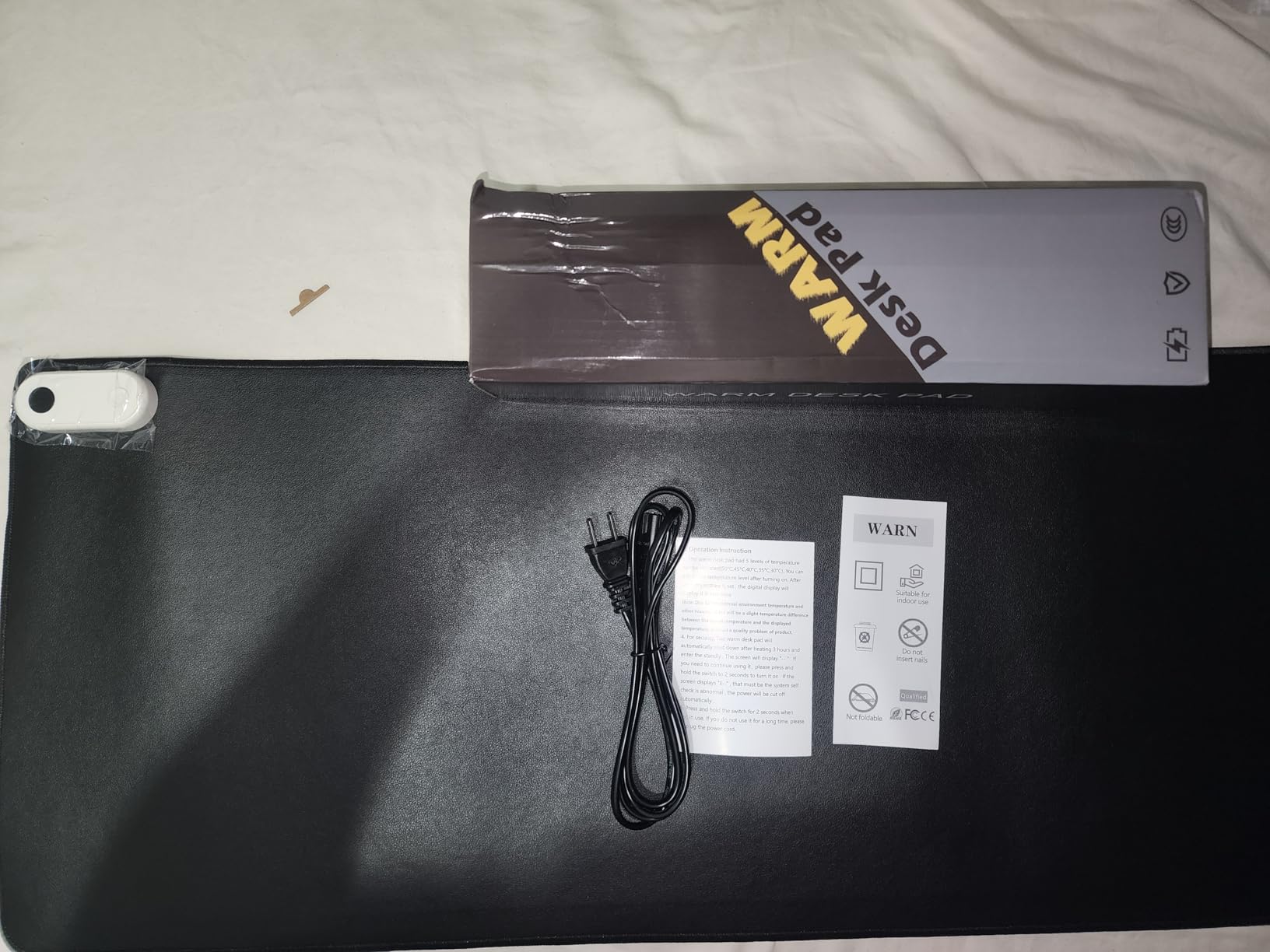 Resen Heated Desk Pad, 31.5x13 Fast Heating Mouse Pad with 5 Temperature Settings, Digital Display, Auto Shut-Off, PVC Leather Surface for Office and Home Use, Energy Efficient & Safe (Black) customer photo 2