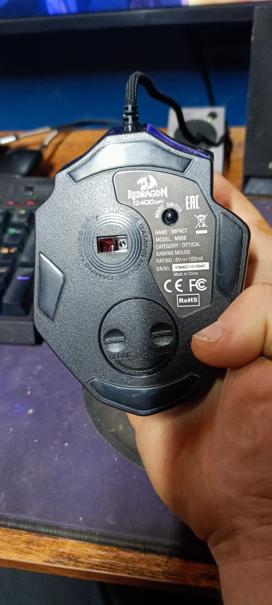 Redragon M908 Wired RGB MMO Gaming Mouse 24000 DPI Remapping Keys | Stable Lag-Free Connection, Redefine Keybinding Macro, Vibing Backlight, Ergonomic Grip Body Comfort customer photo 1