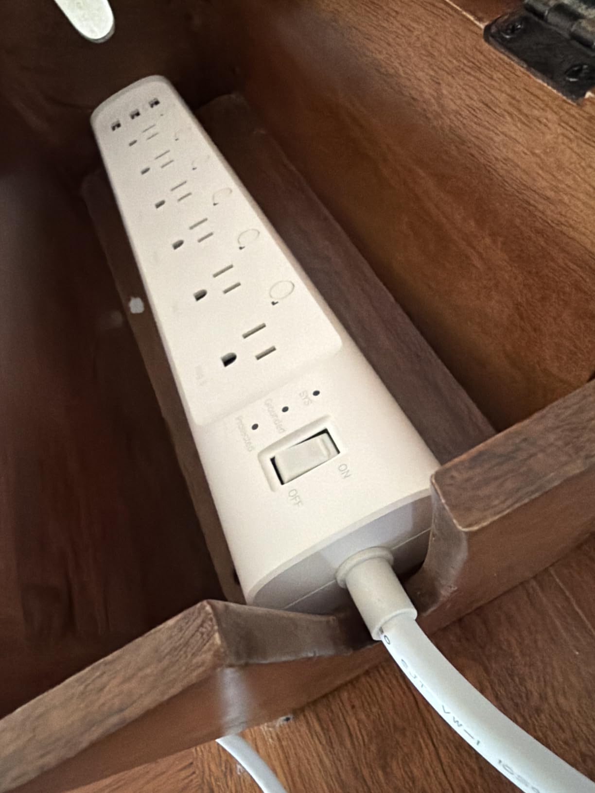 Extra Large Cable Management Box, Power Strip & Cord Hider, Desk Organizer | Mango Wood, Cable Organizer, Rustic Style, Modern Design, Desktop Storage customer photo 1