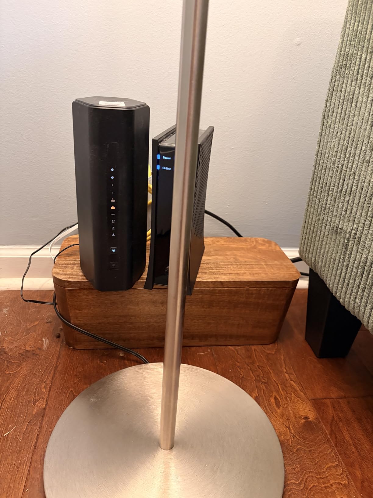 Extra Large Cable Management Box, Power Strip & Cord Hider, Desk Organizer | Mango Wood, Cable Organizer, Rustic Style, Modern Design, Desktop Storage customer photo 2