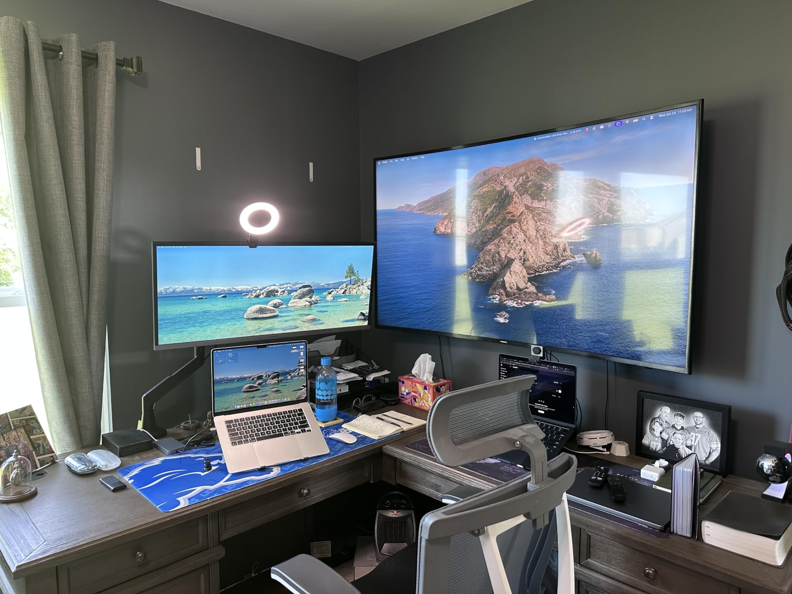 WALI Ultrawide Single Monitor Arm for 17-49 inch Curved Screen, up to 33lbs, Heavy Duty Monitor Desk Mount, Full Motion with Tilt, Swivel, Rotation, C-Clamp/Grommet Base, VESA 75/100mm (GSM001XLN), Black customer photo 1