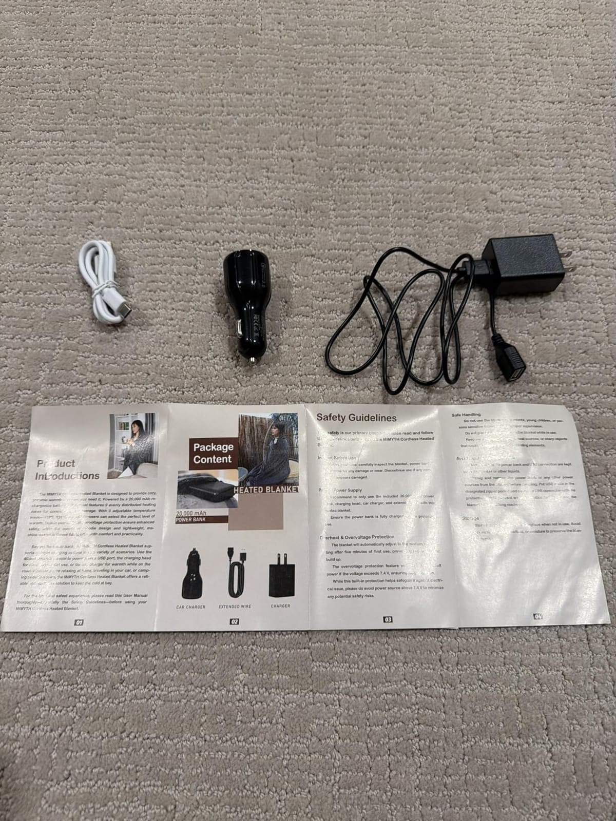 Cordless Heated Blanket Battery Powered; USB Wearable Portable Heated Throw Blanket with Hood, 20000 mAh Battery, 9 Heating Zone, 3-Level; Portable Heated Shawl Cordless; Camping (Multicolor) customer photo 2