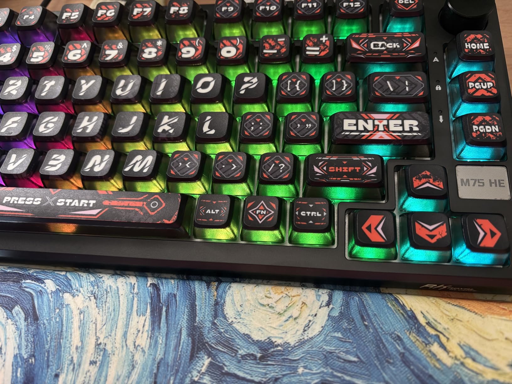 RK ROYAL KLUDGE M75 Hall Effect Mechanical Gaming Keyboard, Magnetic Switch | 75% Wired HE Keyboard, 8K Hz Polling Rate, Low Latency, Adjustable Actuation Rapid Trigger, Hot Swappable PCB, PBT Keycaps customer photo 1