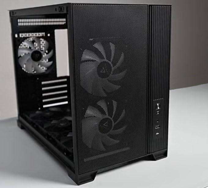 Antec Flux M Micro-ATX PC Case, 6 PWM Fans Included, Vertical Airflow Design, 360mm Top Radiator Support, Compact Micro-ATX Design, USB Type-C 3.2 Gen 2 customer photo 1