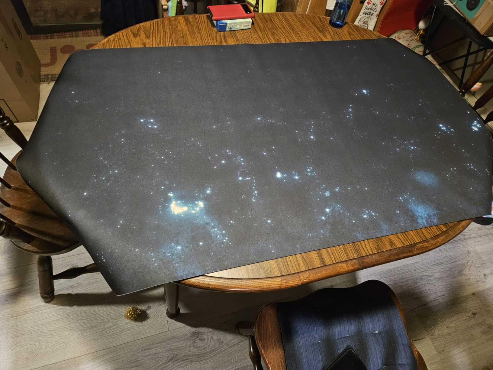 Board Game Mat for Table 31 x 55 Inches, Waterproof Neoprene Gaming Playmat for Mahjong, Poker, Board Games, Card Games, Tile Games, Dominoes & RPG-Large Portable Table Cover (Dark Green) customer photo 1
