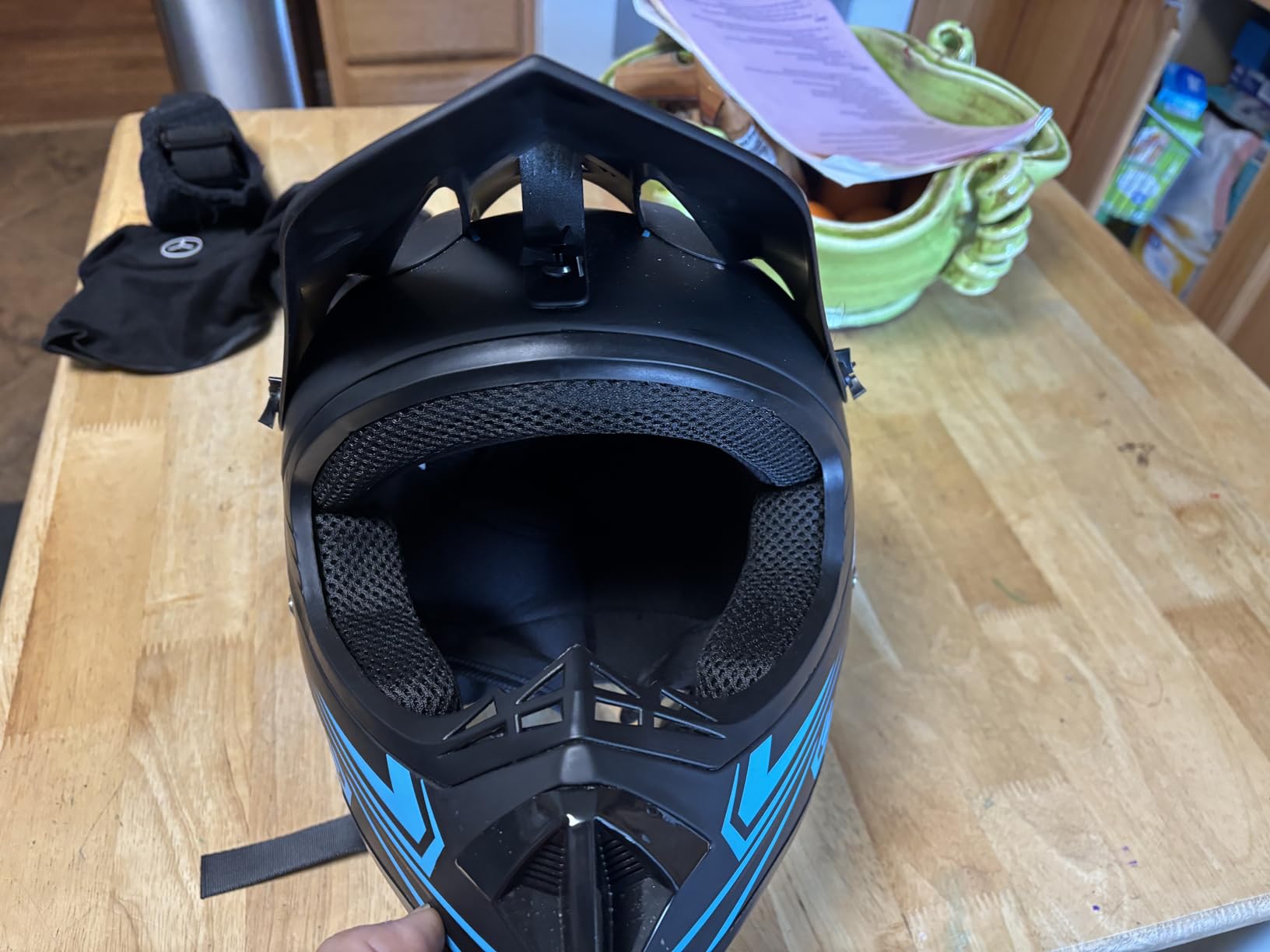 Youth Kids Dirt Bike Motocross Helmet (Goggles Gloves Face Mask) 4PCS Set, DOT Approved Boys Full Face Motorcycle Helmets, ATV BMX MX Mountain Bike Off Road Kid Helmet(Matte Black, Medium) customer photo 2