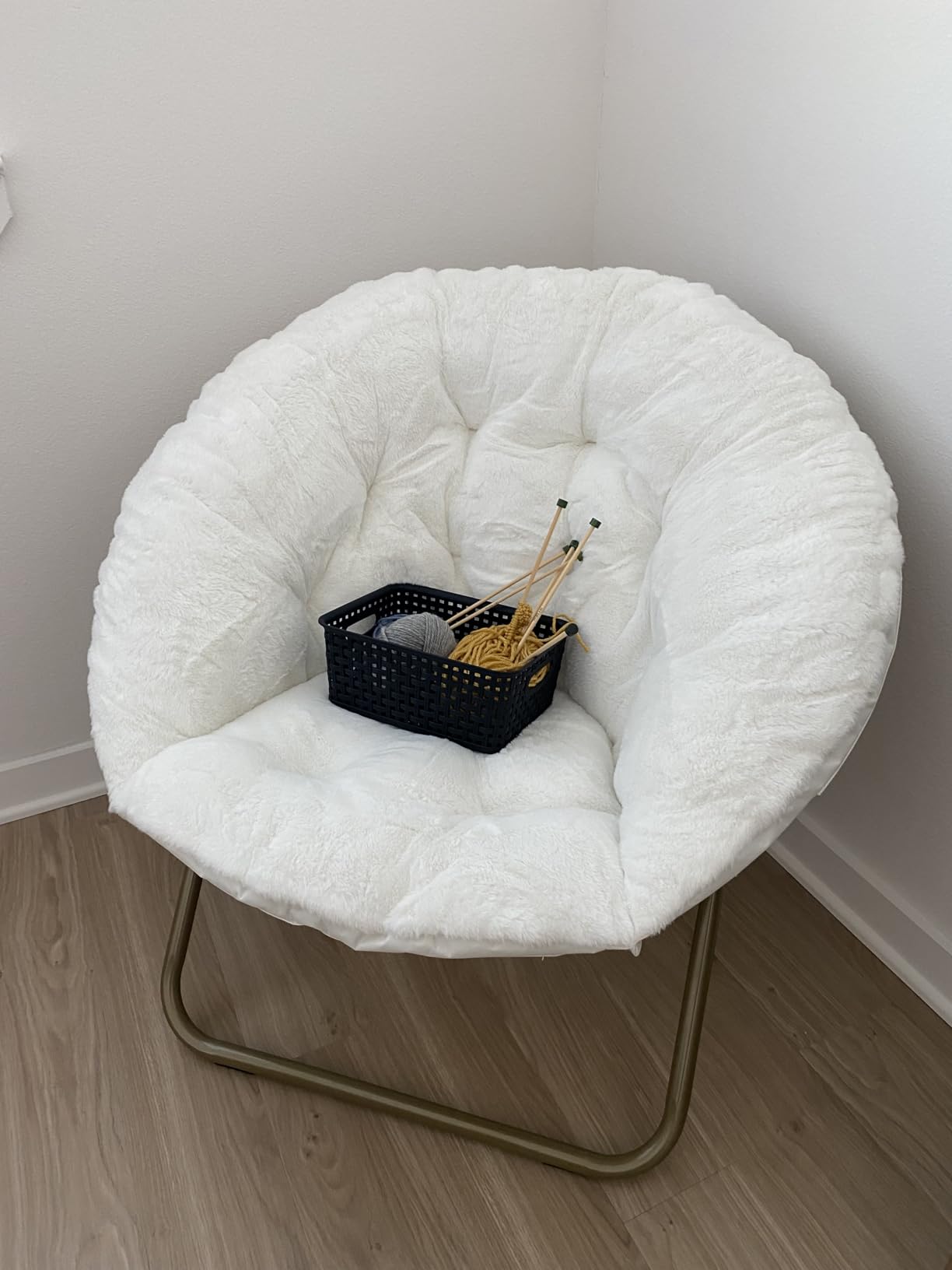 Sweetcrispy Comfy Chair for Adults, Foldable Living Room Chair, Soft Faux Fur Lounge for Bedroom Dorm Rooms, Comfortable Reading Chairs for Teens, X-Large customer photo 2