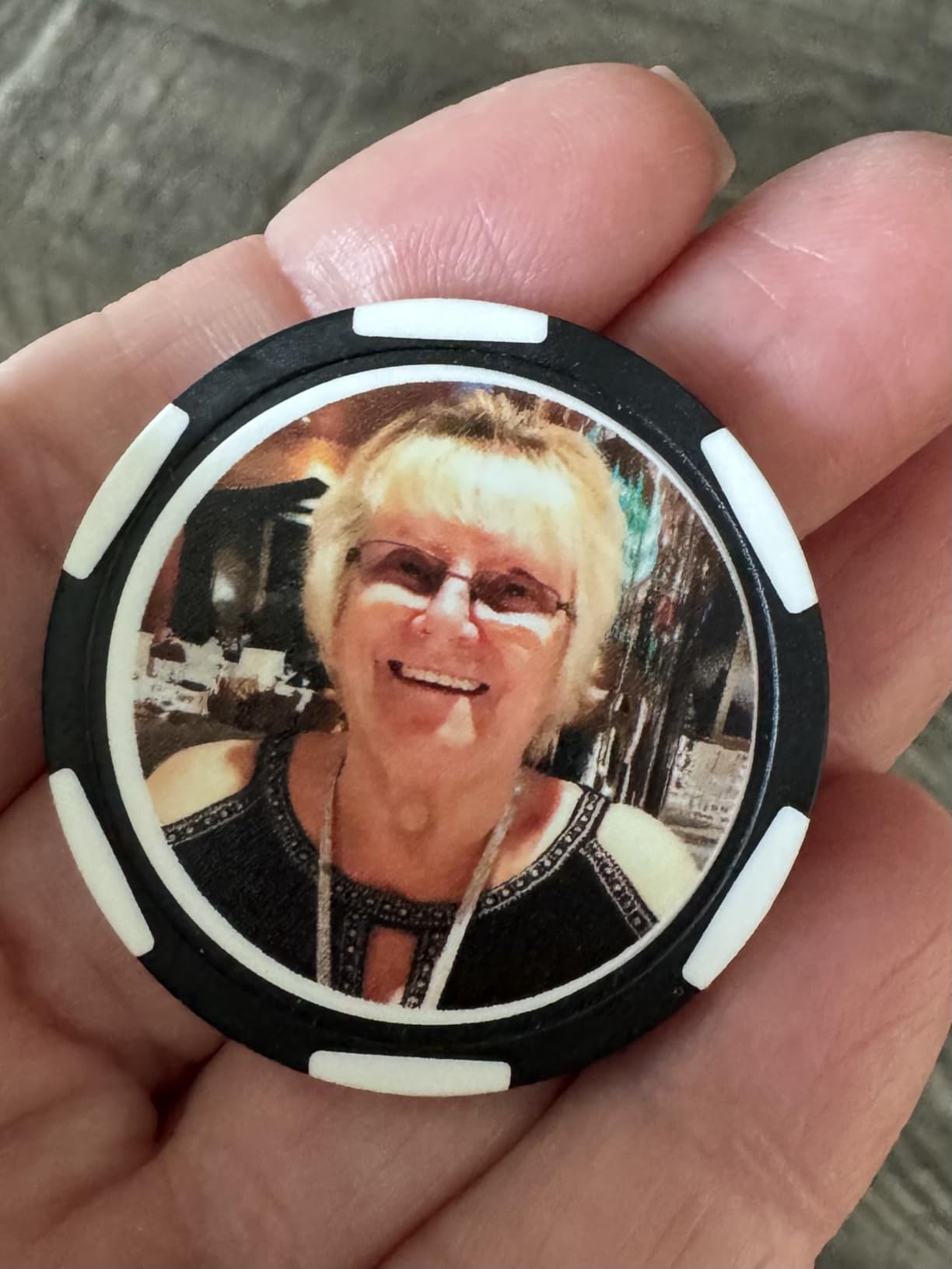 Custom Double-Sided UV Printed Poker Chips with Logo or Photo for Parties, Weddings, Trade Shows, Promotions, 5-100 Pack (Dark Blue) customer photo 1