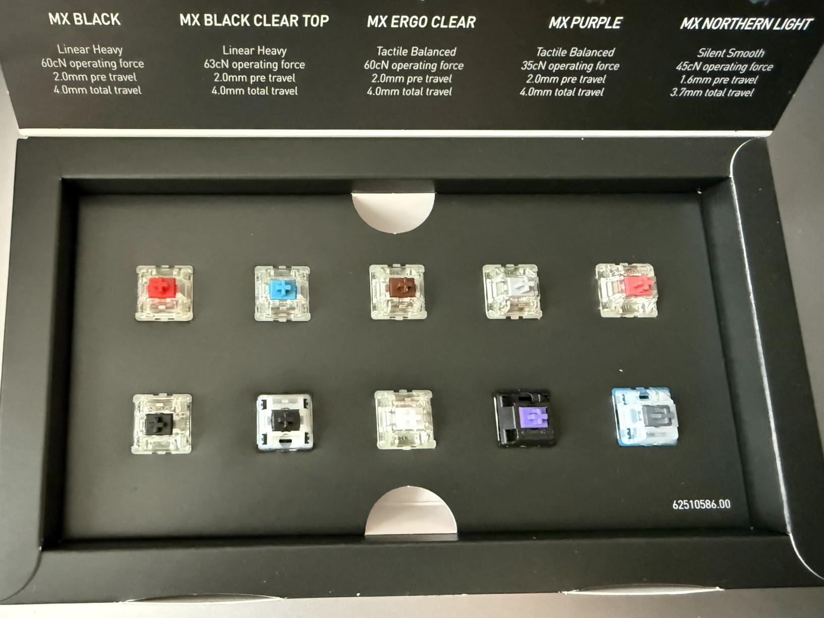 Cherry MX2A Experience Box, 10 Piece Sample Tester | Mechanical Keyboard Switches, Linear/Tactile/Clicky, 50 Million Actuations, Gold Crosspoint Contacts customer photo 2
