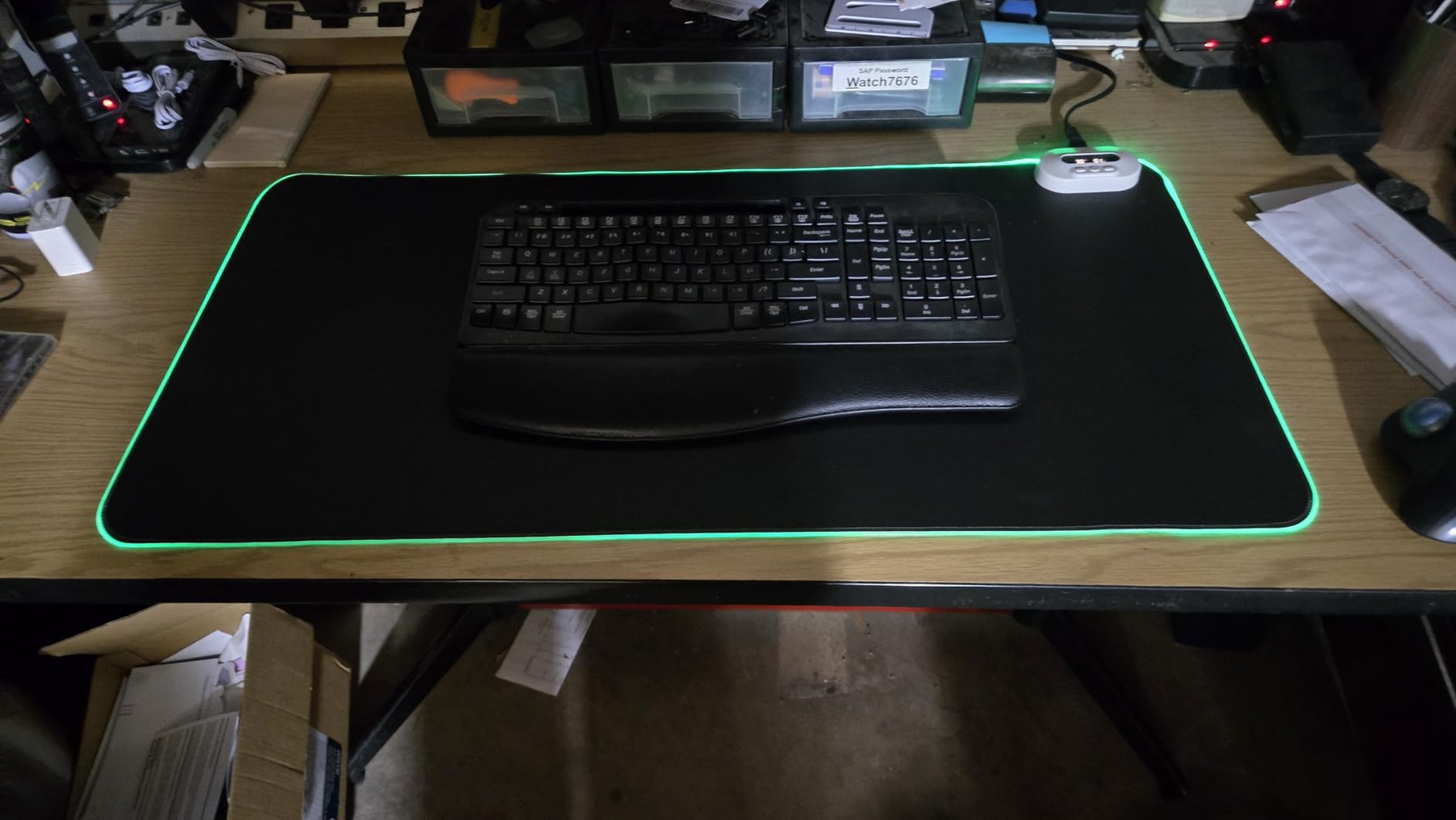 Heated Mouse Pad - Warm Mouse Pad - 6-Level Temperature Adjustment, Smart Temperature Control, LED Gaming Mouse Pad, 8-Hour Timer with Auto Shut-Off, 31.5 x 15.7 inches customer photo 1