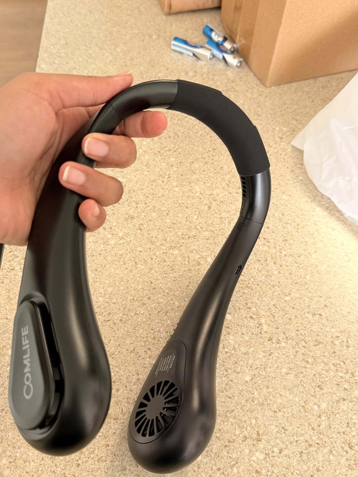 Portable Bladeless Neck Fan, Fathers Day Gift for Men Dad Blue Collar Workers, Birthday Gift for Mom Women Teacher, Wearable Cooling Fan Rechargeable for Camping Travel Beach Golf Cruise Essentials customer photo 2