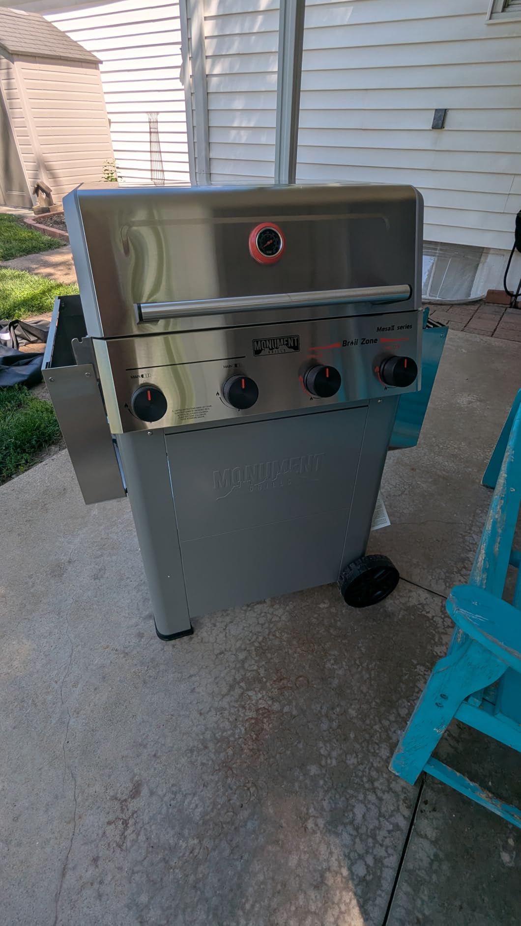 Monument Grills 4 Burner Propane Gas Grill with Advanced Broil Zone, Stainless Steel Outdoor Mesa 2 Barbecue Grill, Foldable Side Shelves, 500°F in 5 Mins, Fast Assembly, Mesa II 410FBZ customer photo 1