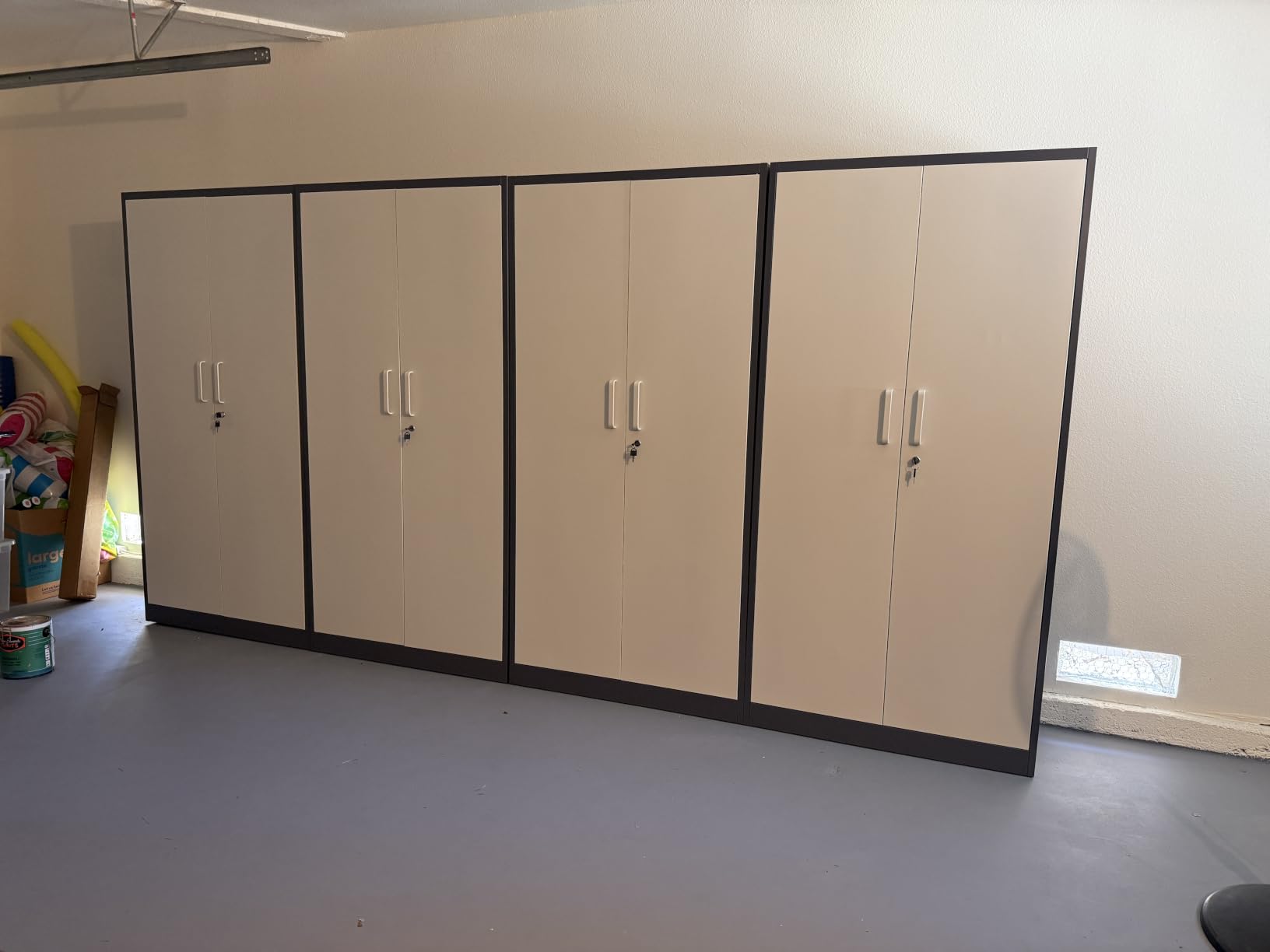 Yizosh Metal Garage Storage Cabinet with Locking Doors and Adjustable Shelves, - 71