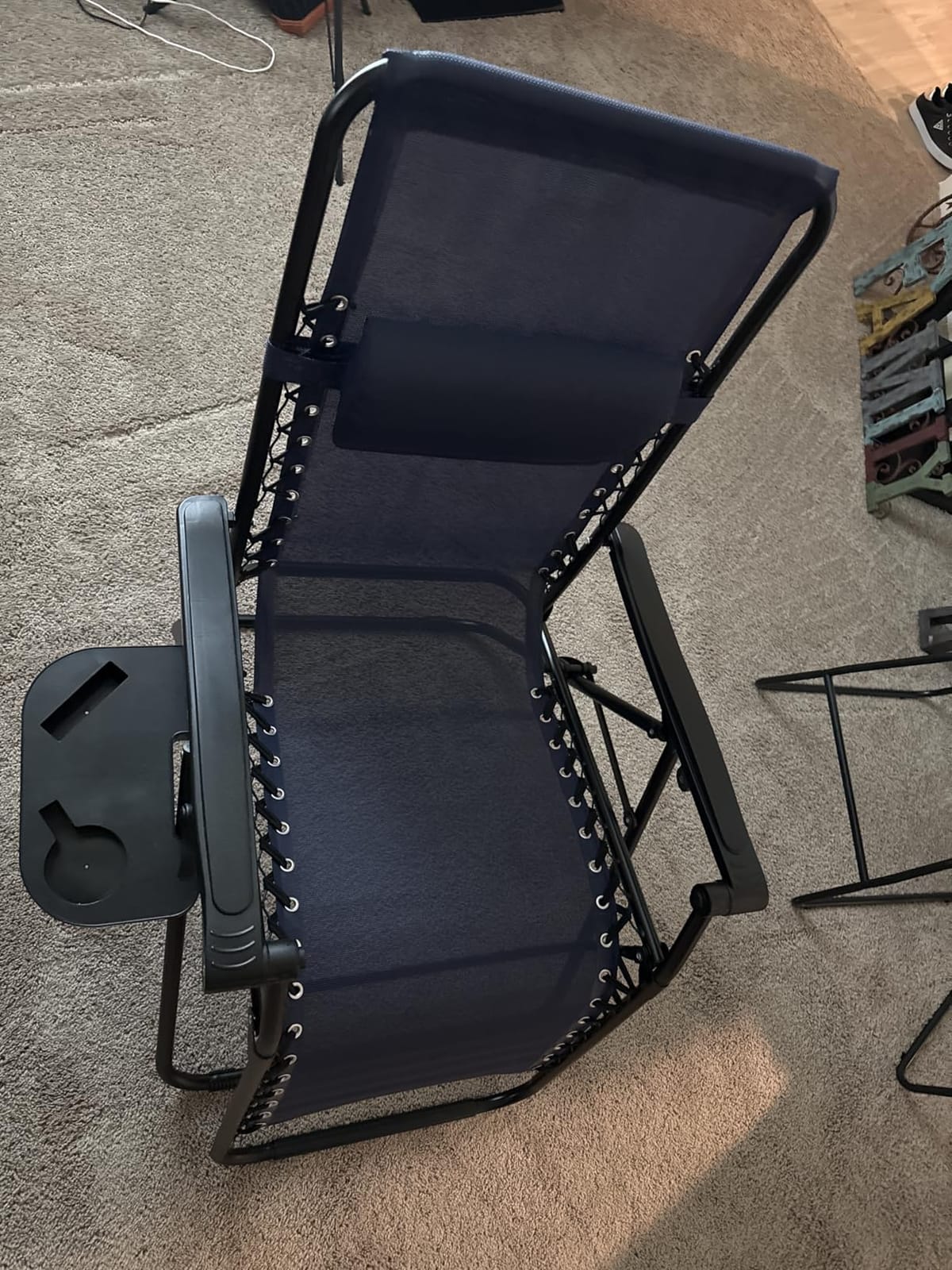 NEWBULIG Zero Gravity Chairs Set of 2, Folding Lounge Recliner Chair | Portable Lawn Camping Recliner with Adjustable Pillow, Mesh Back, Cup Holder Trays customer photo 2