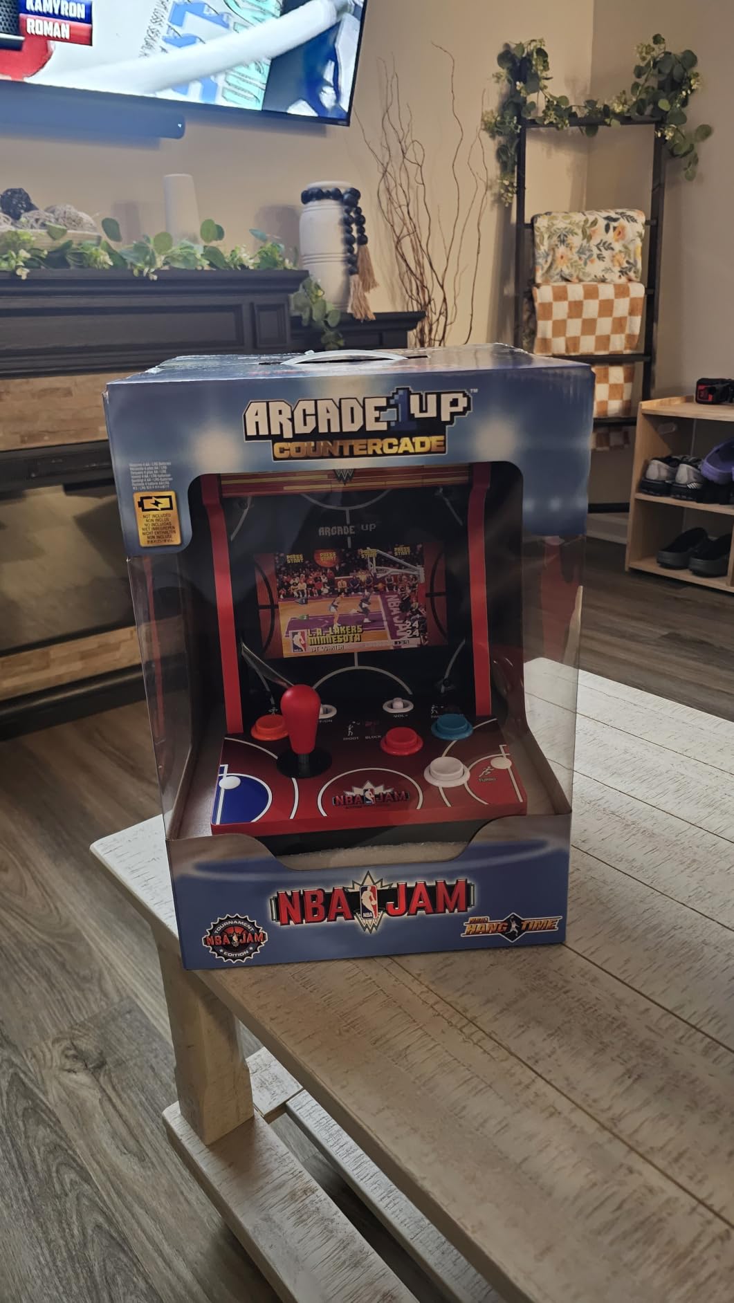 Arcade1Up NBA JAM Countercade Arcade, NBA JAM TE and NBA Hang Time | 7-Inch LCD Screen, Light-Up Marquee and Real-Feel Arcade Controls customer photo 1