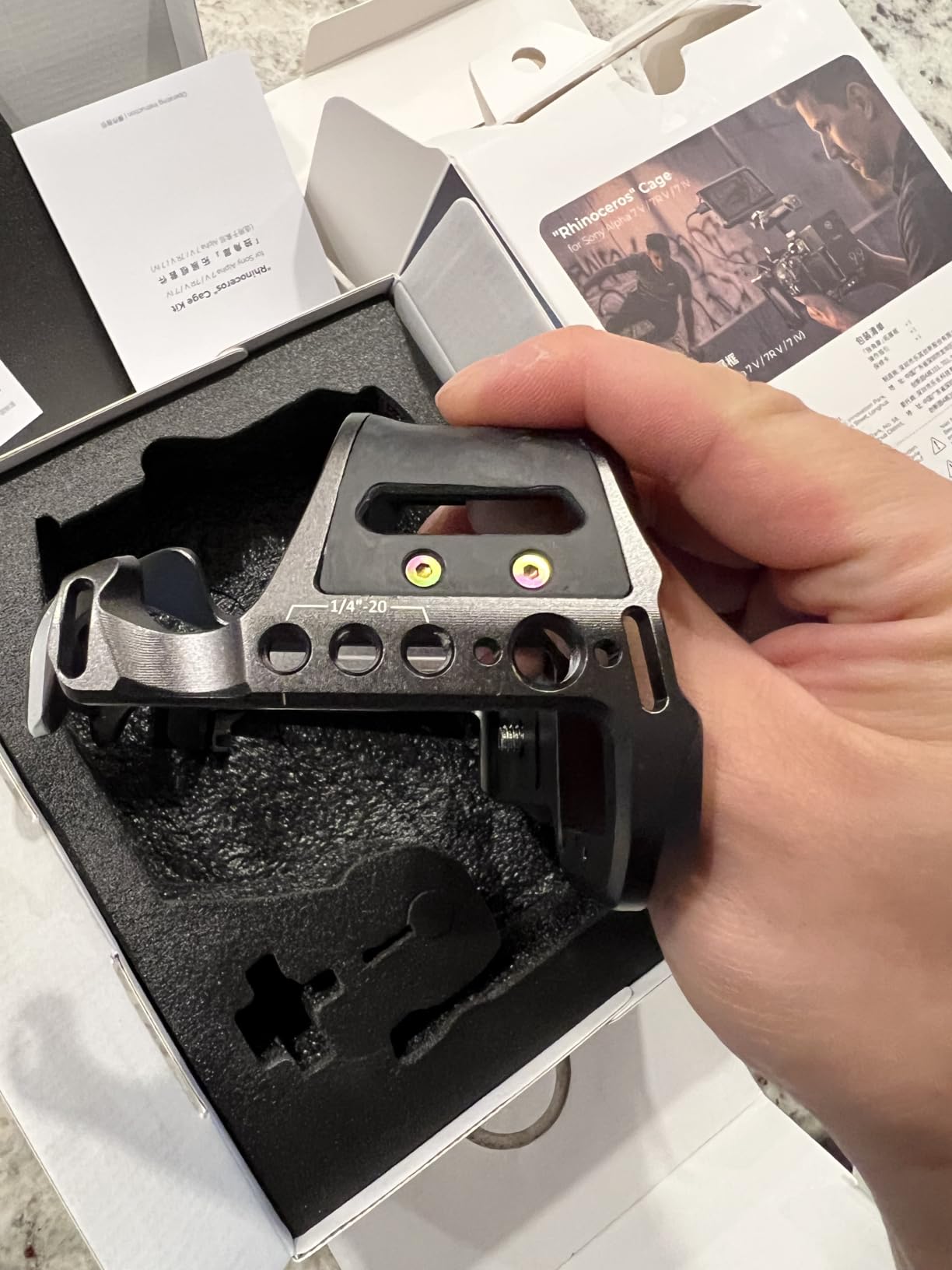 A7 V / A7R V / A7 IV Rhinoceros Cage | for Sony Alpha 7 V/ Alpha 7R V/ Alpha 7 IV/ Alpha 7S III/ Alpha 7R IV, New Sleek & Streamlined Design customer photo 2